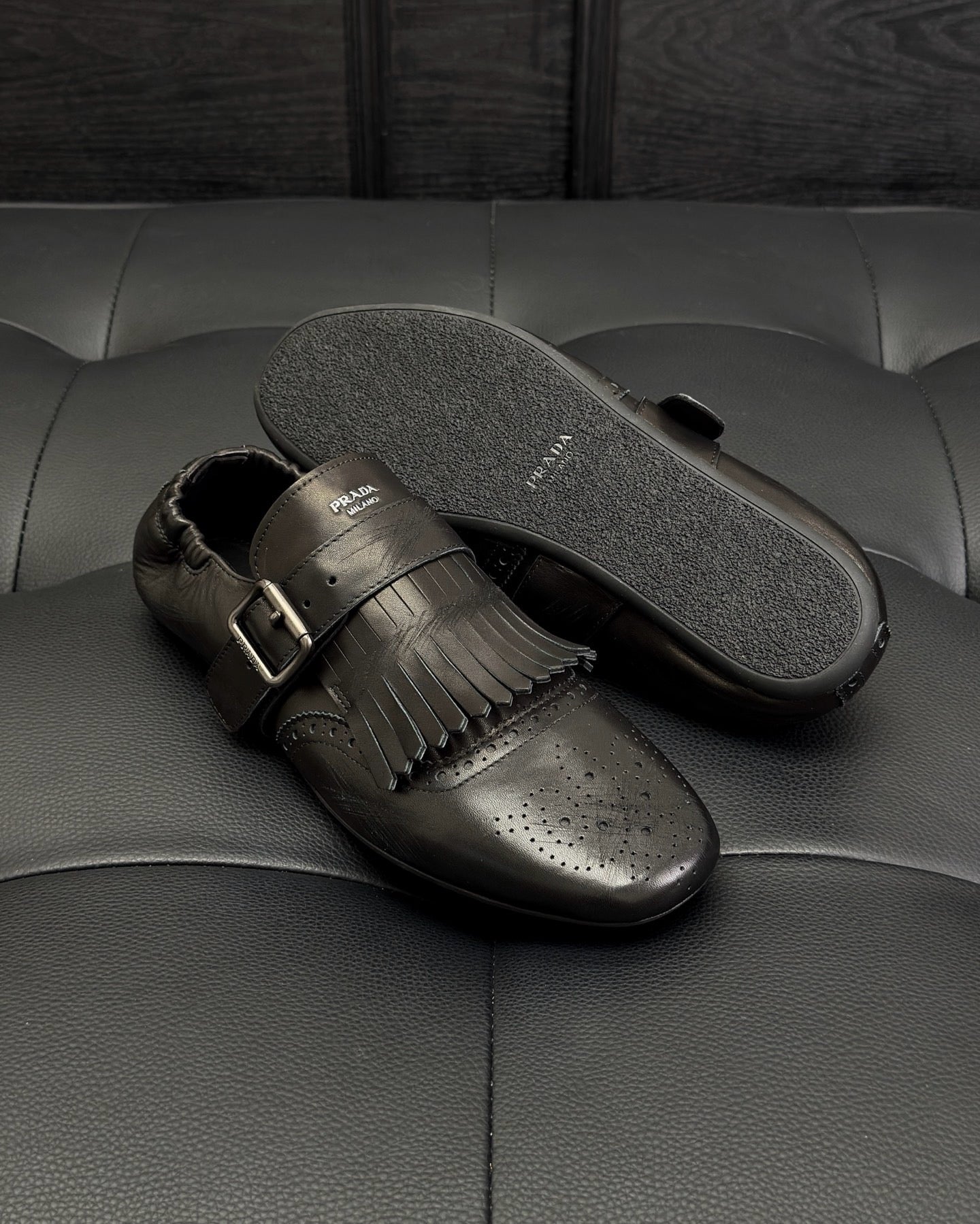 Dark brown and Brown Shoes