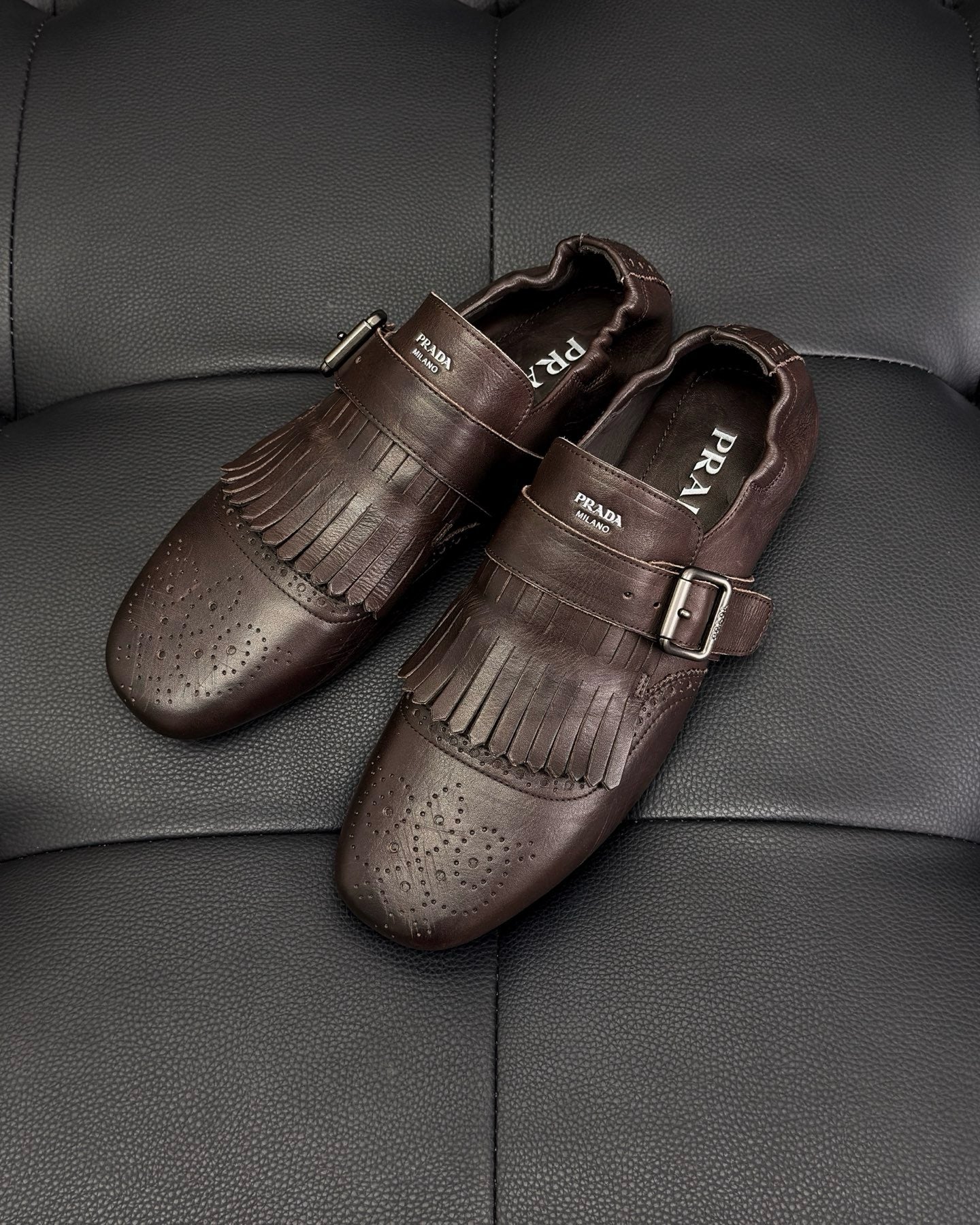 Dark brown and Brown Shoes