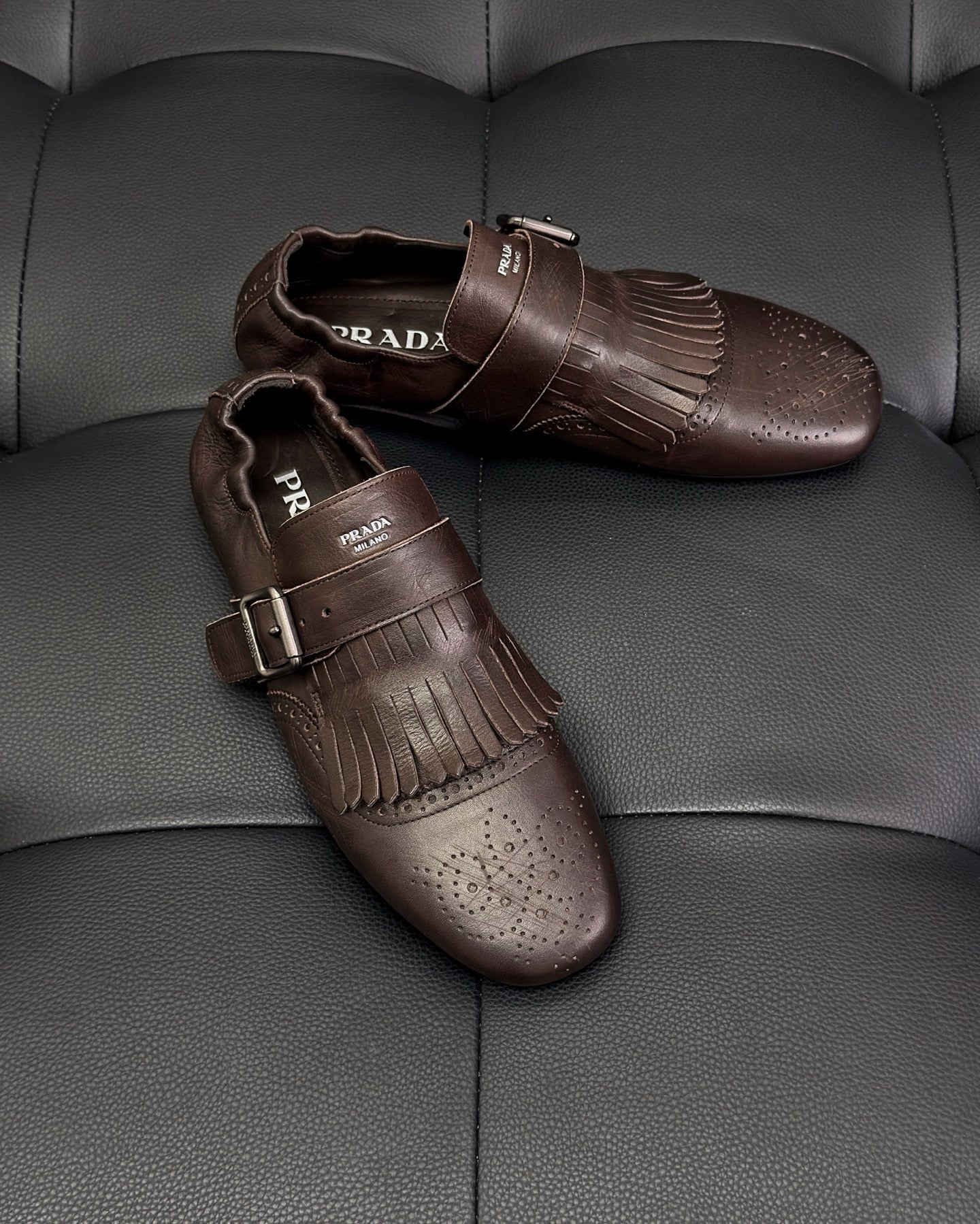 Dark brown and Brown Shoes