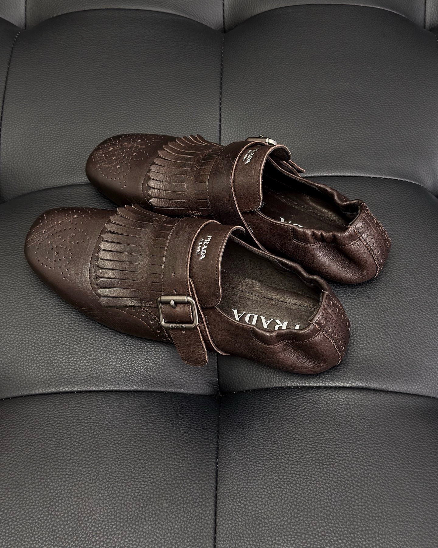 Dark brown and Brown Shoes