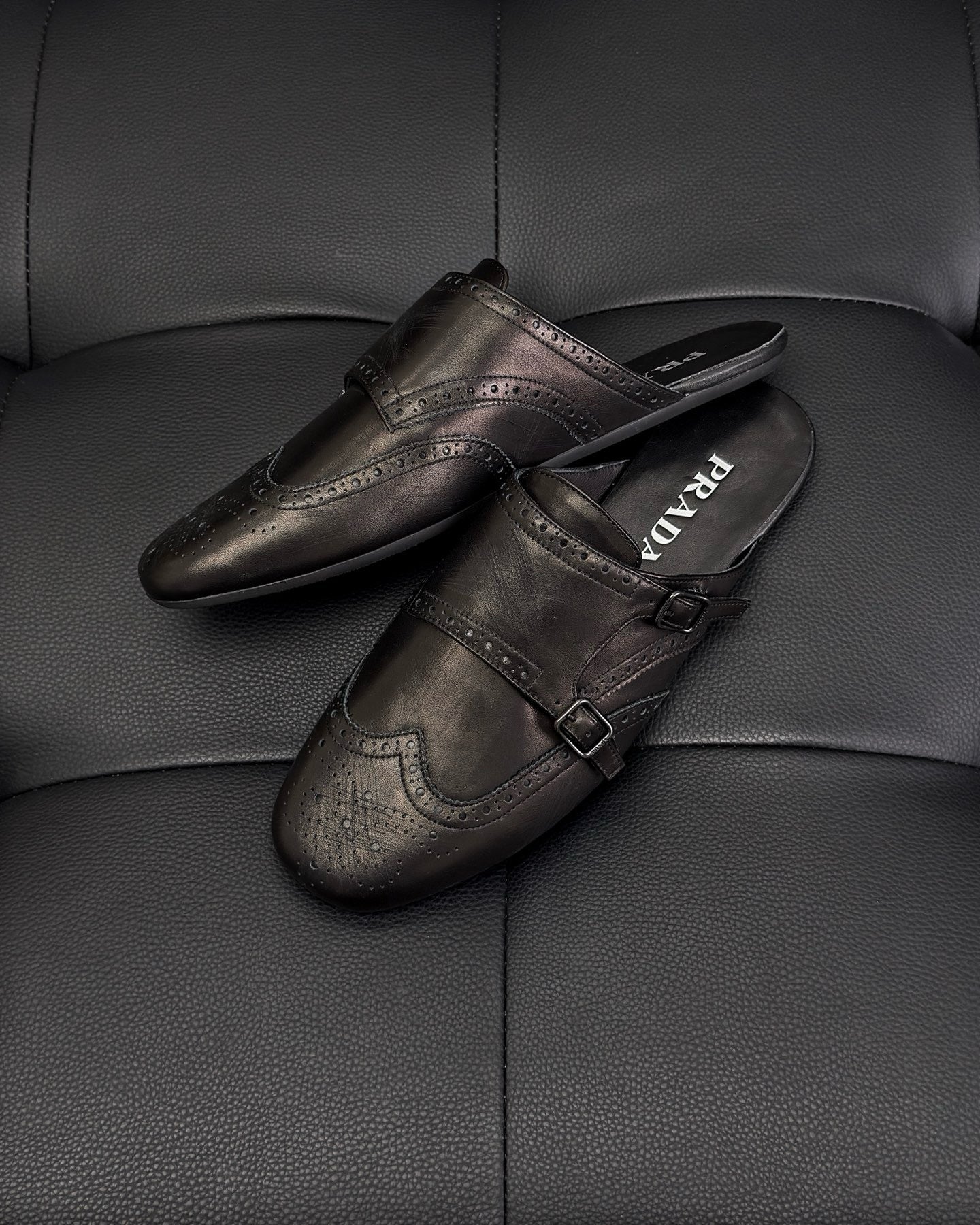 Black and Dark brown Shoes