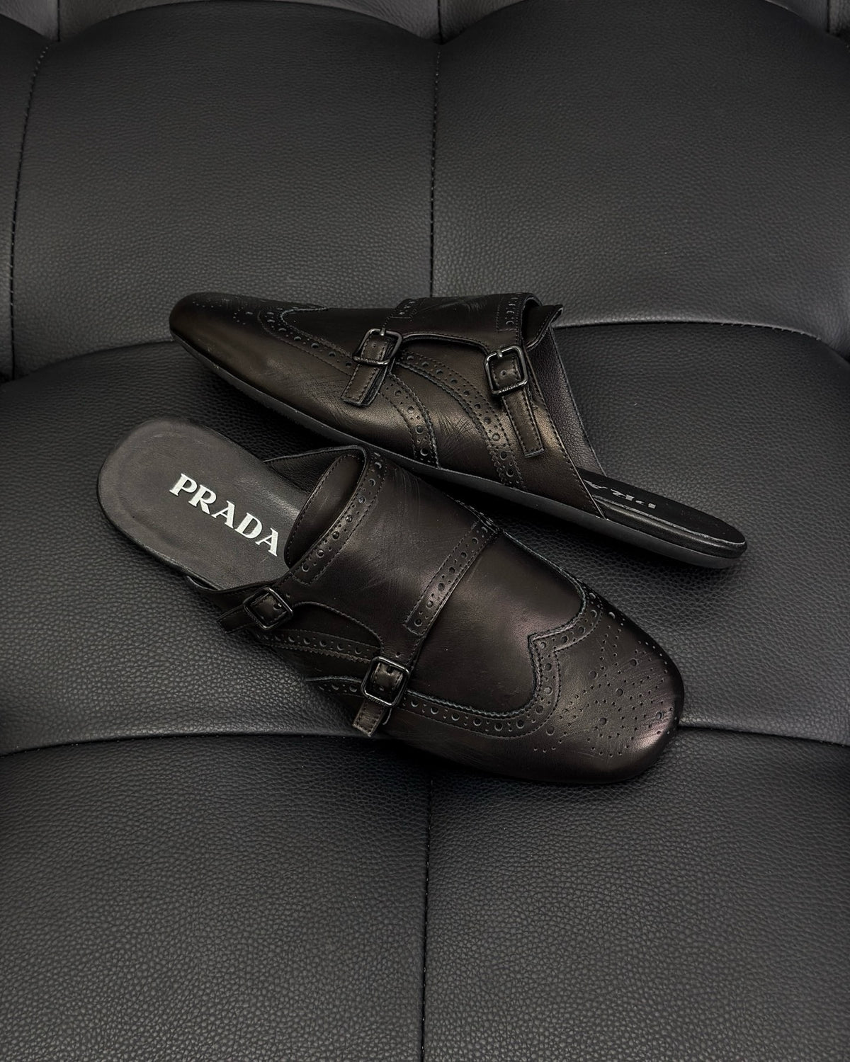 Black and Dark brown Shoes