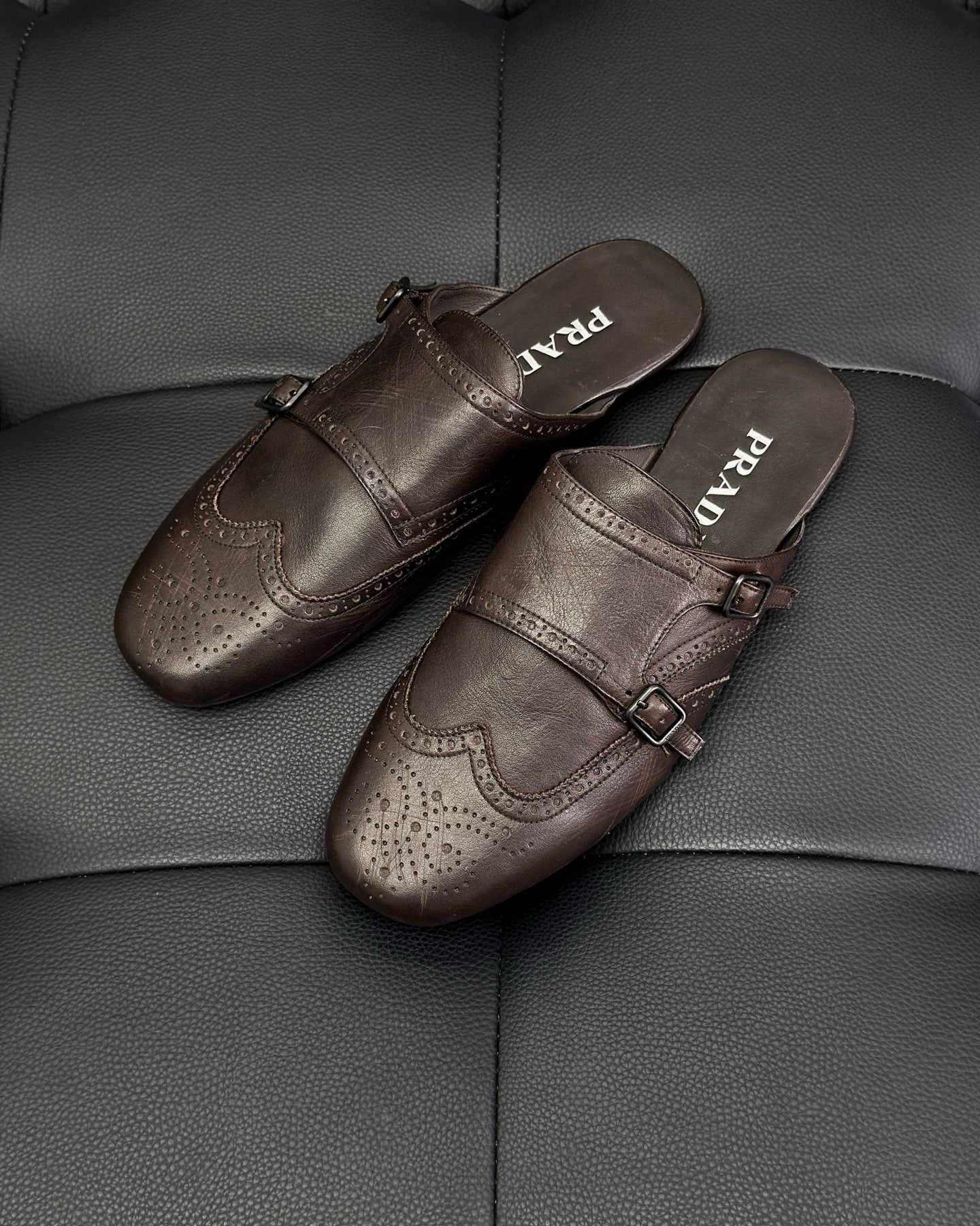 Dark brown and Brown Shoes