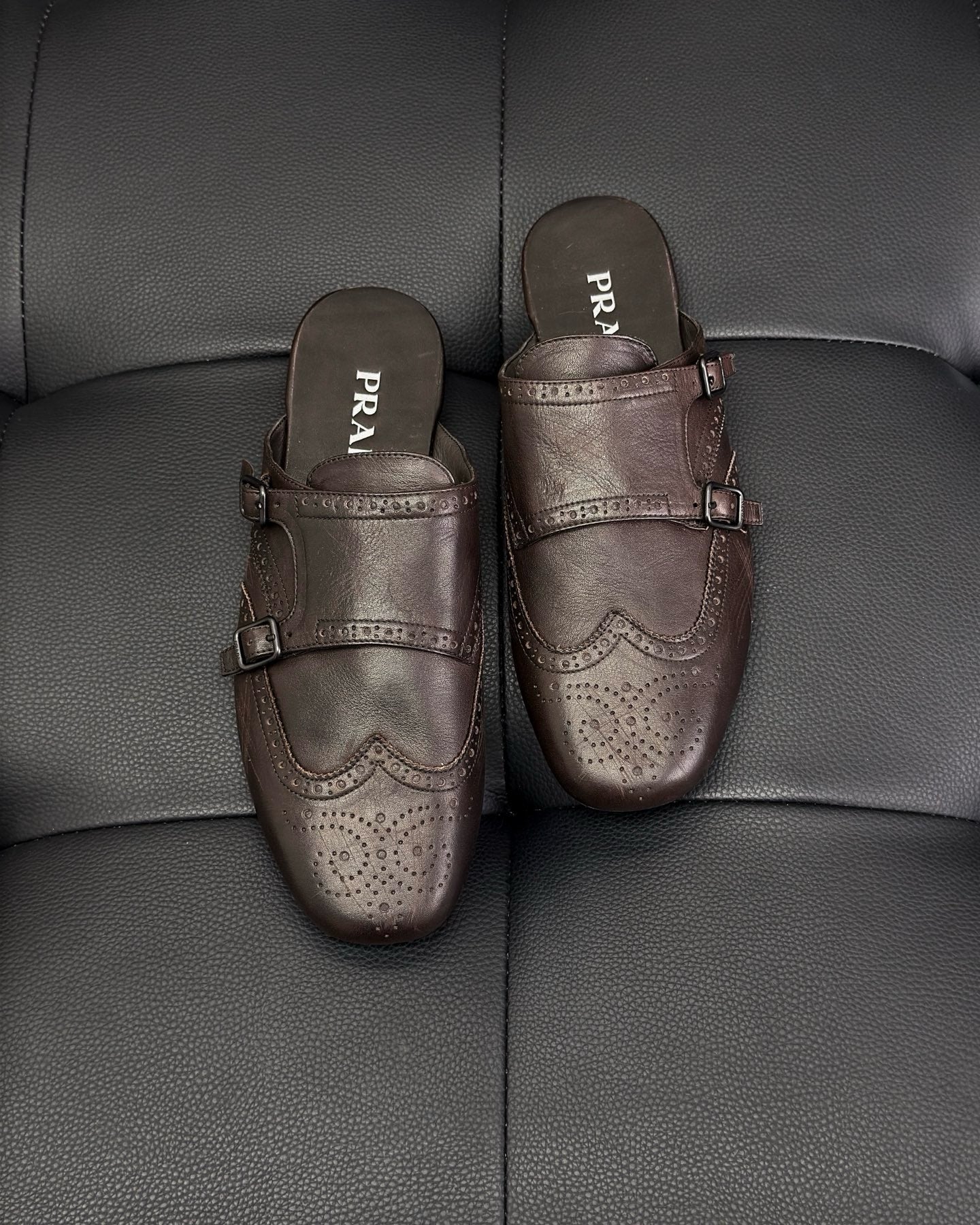Dark brown and Brown Shoes