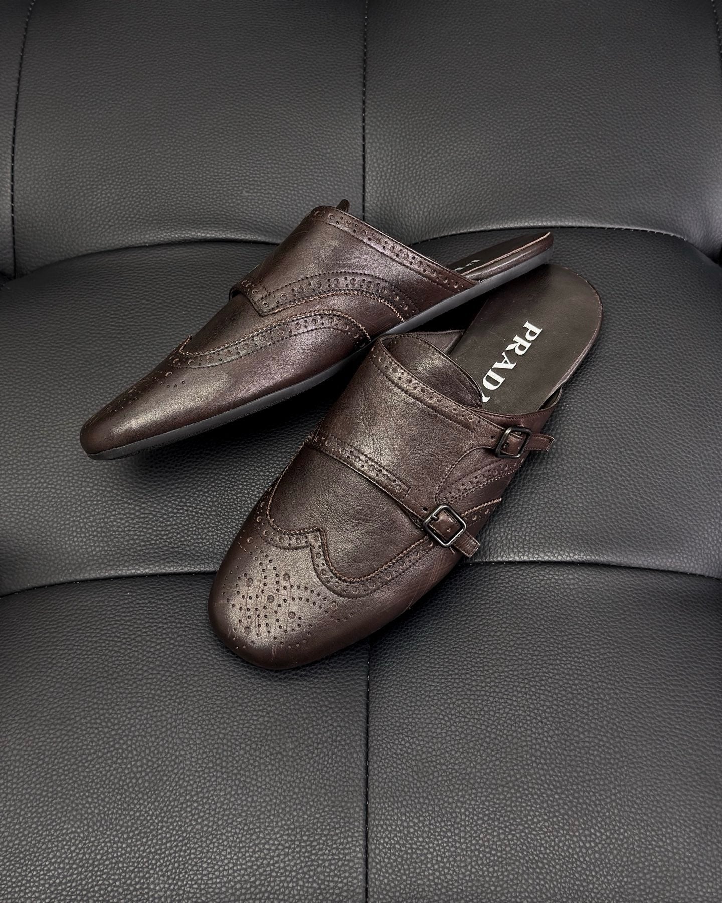 Dark brown and Brown Shoes
