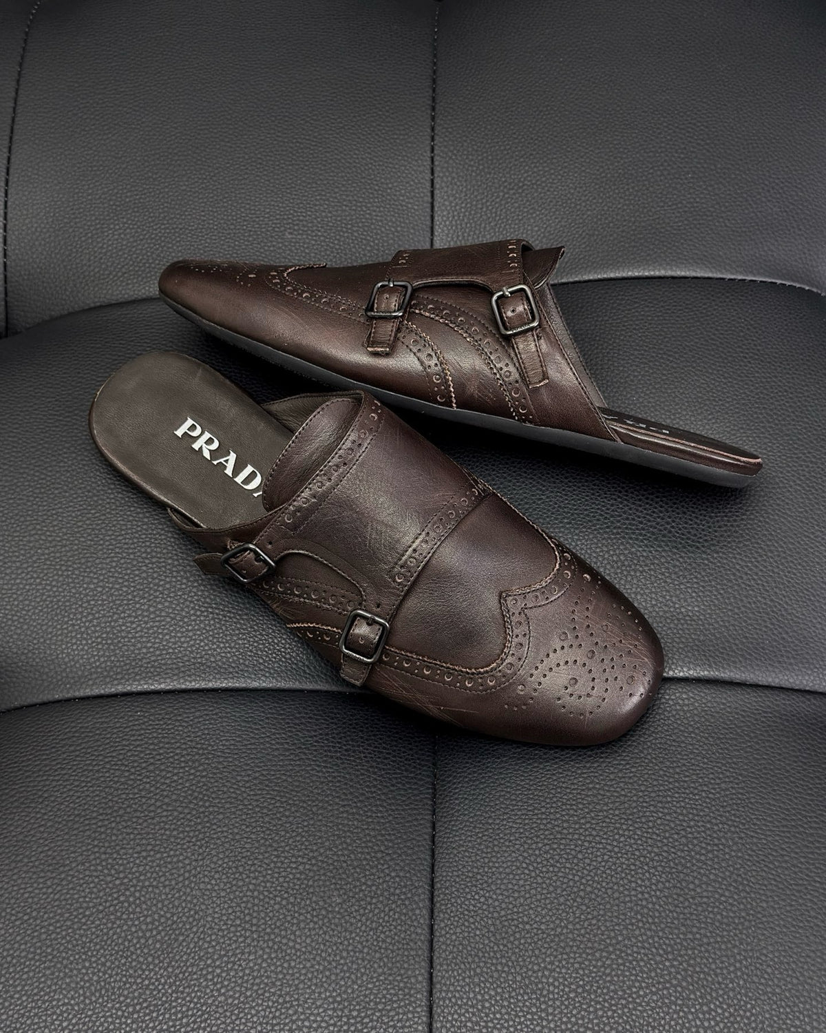 Black and Dark brown Shoes