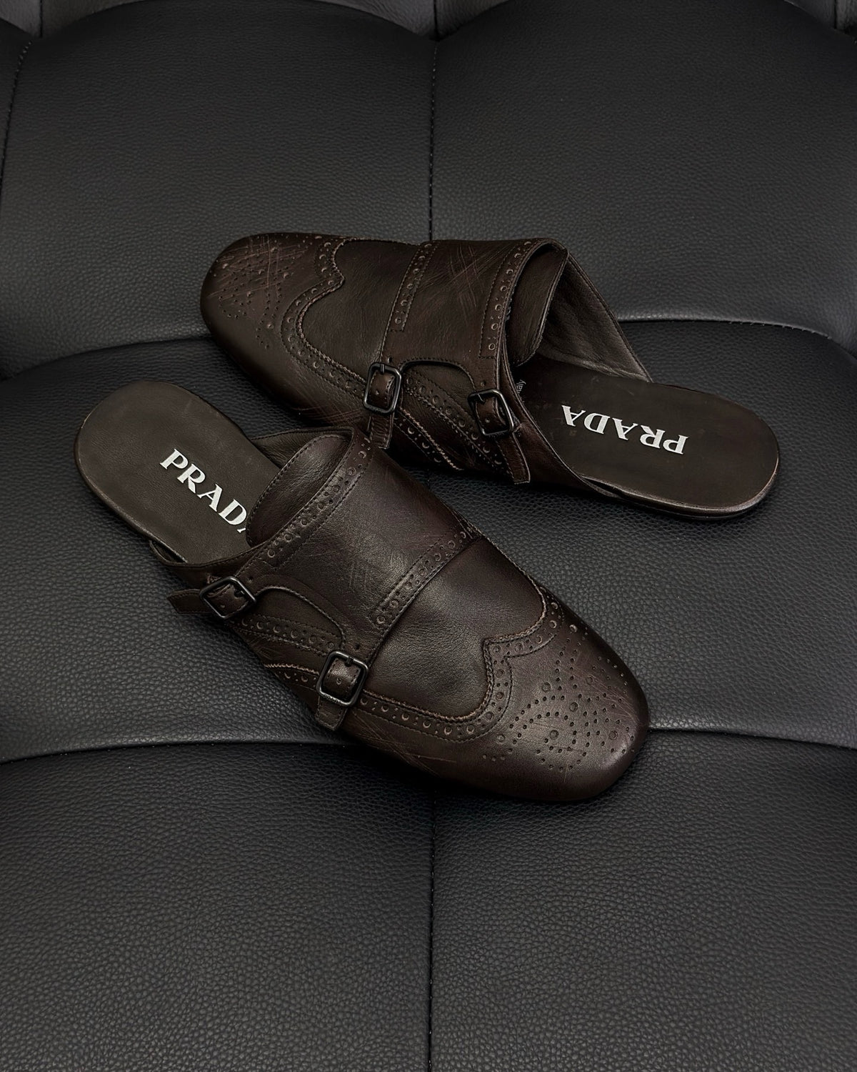 Black and Dark brown Shoes