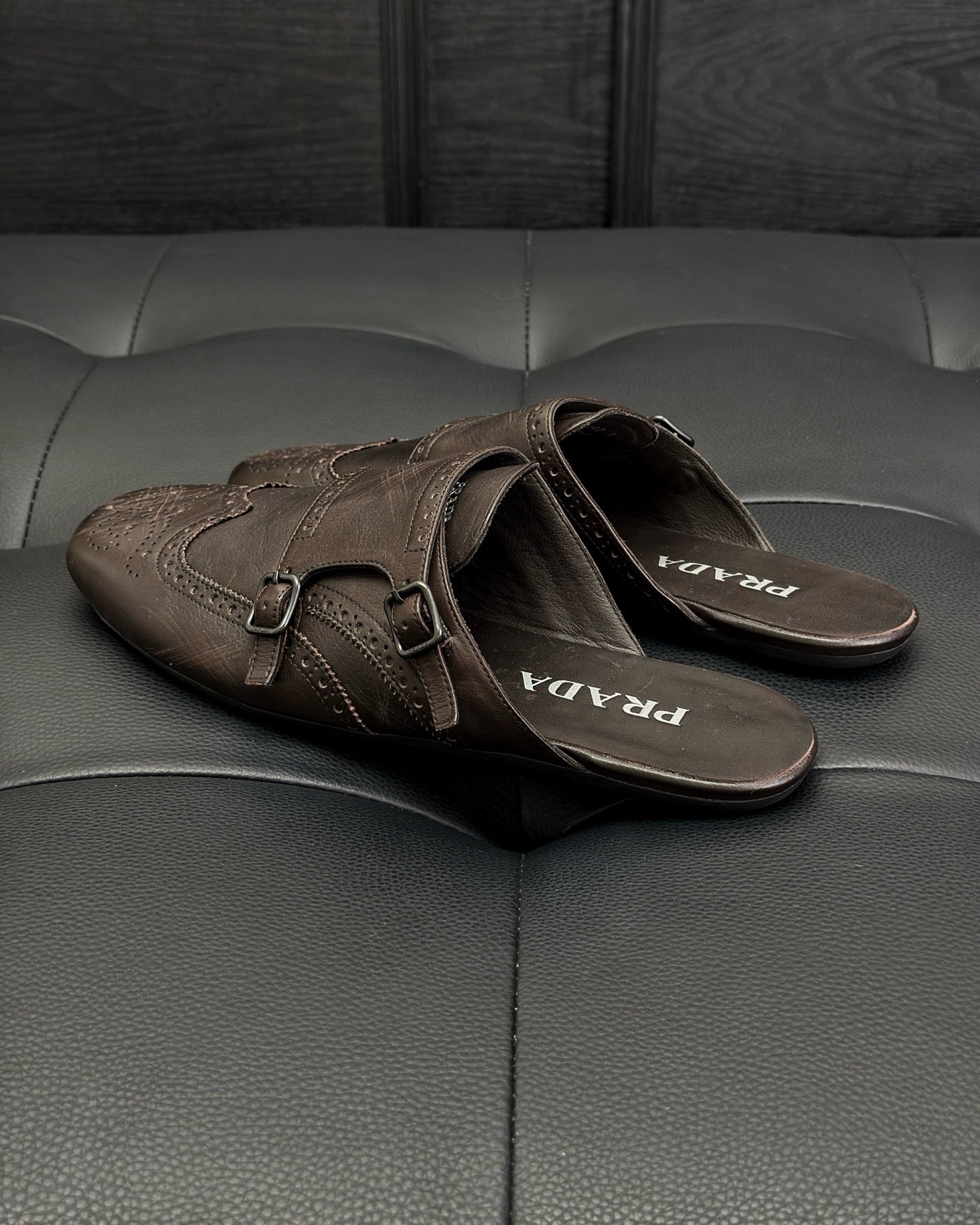 Dark brown and Brown Shoes