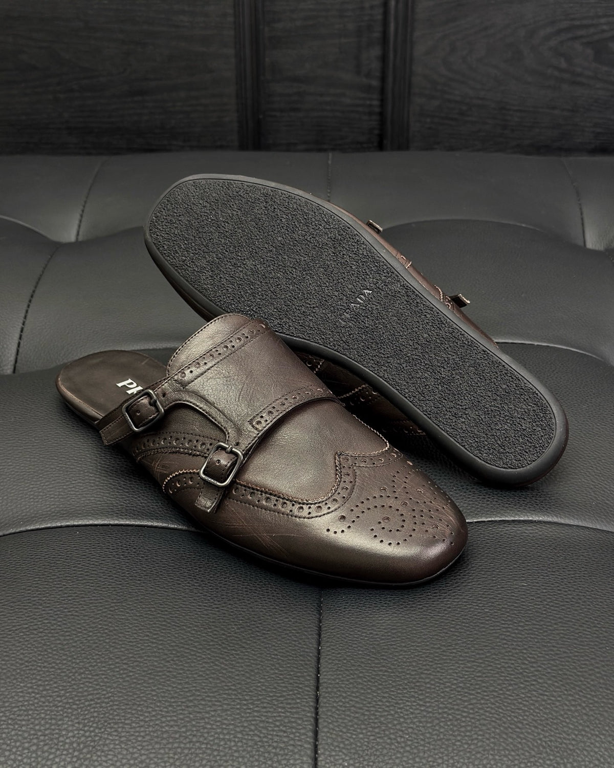 Black and Dark brown Shoes