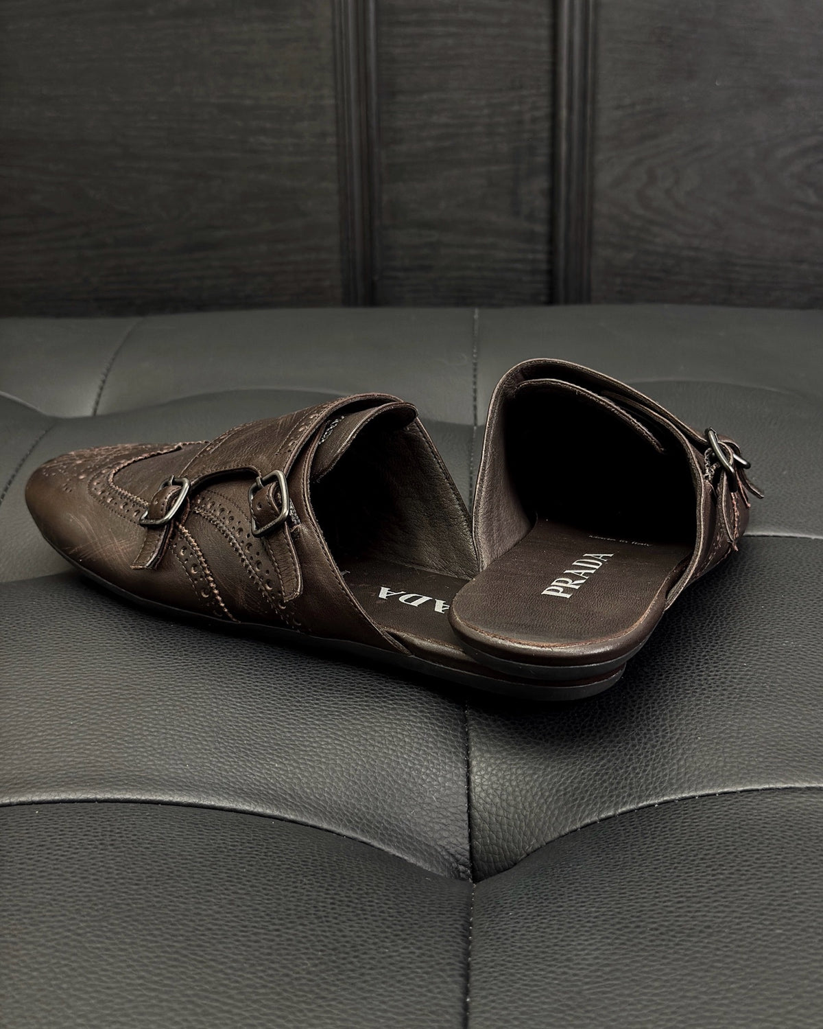 Black and Dark brown Shoes