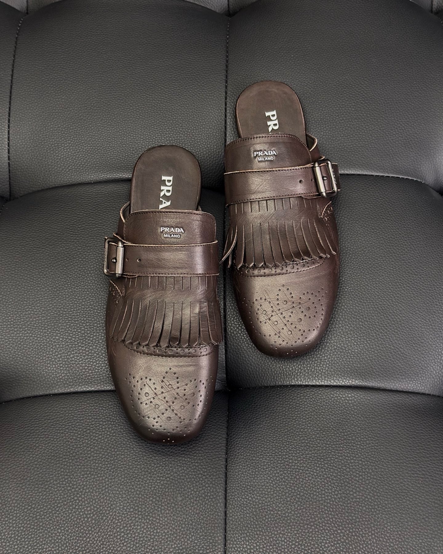 Dark brown and Brown Shoes