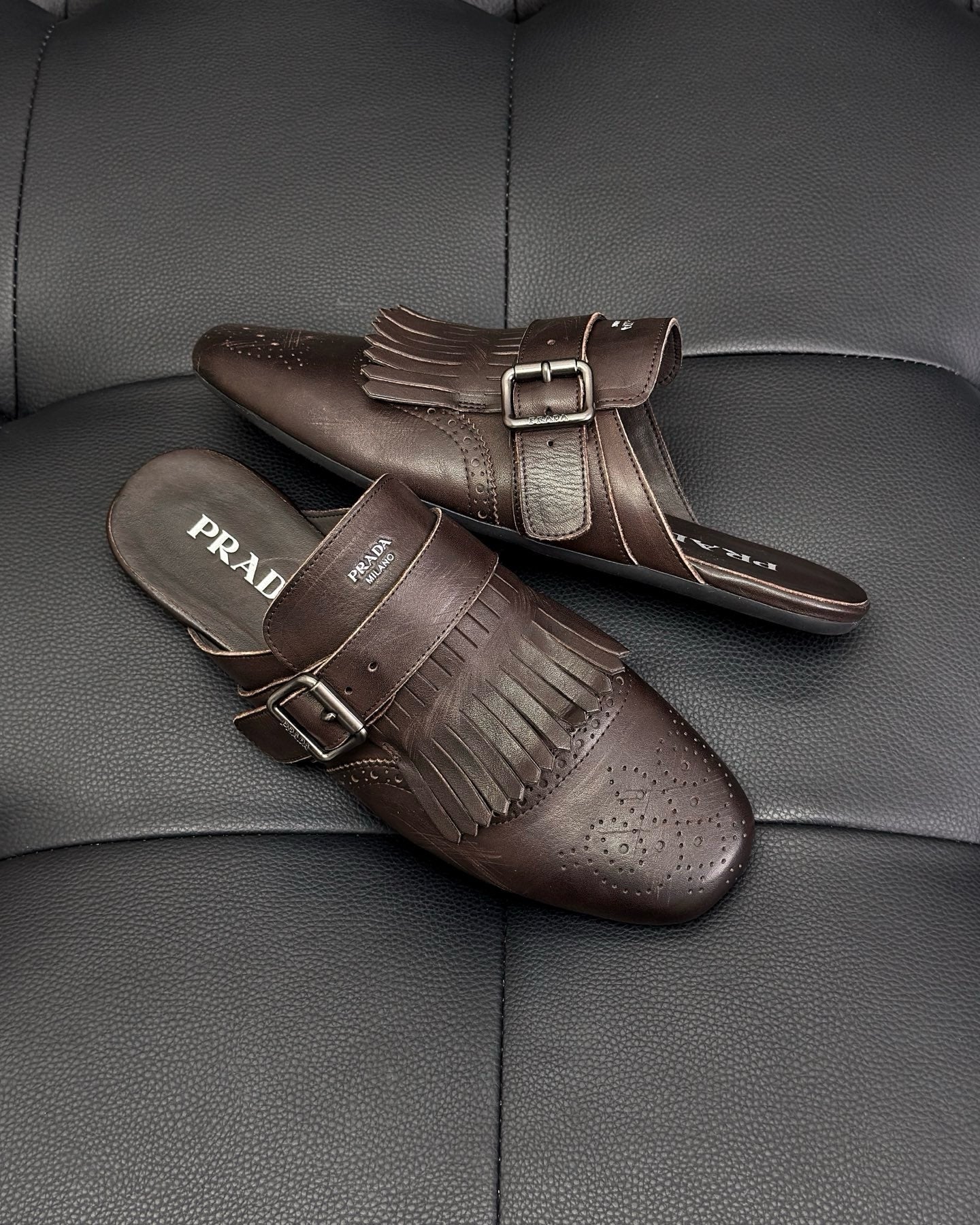 Black and Dark brown Shoes - FashionHype.xyz