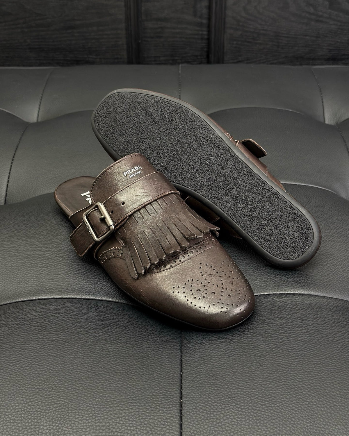 Black and Dark brown Shoes - FashionHype.xyz