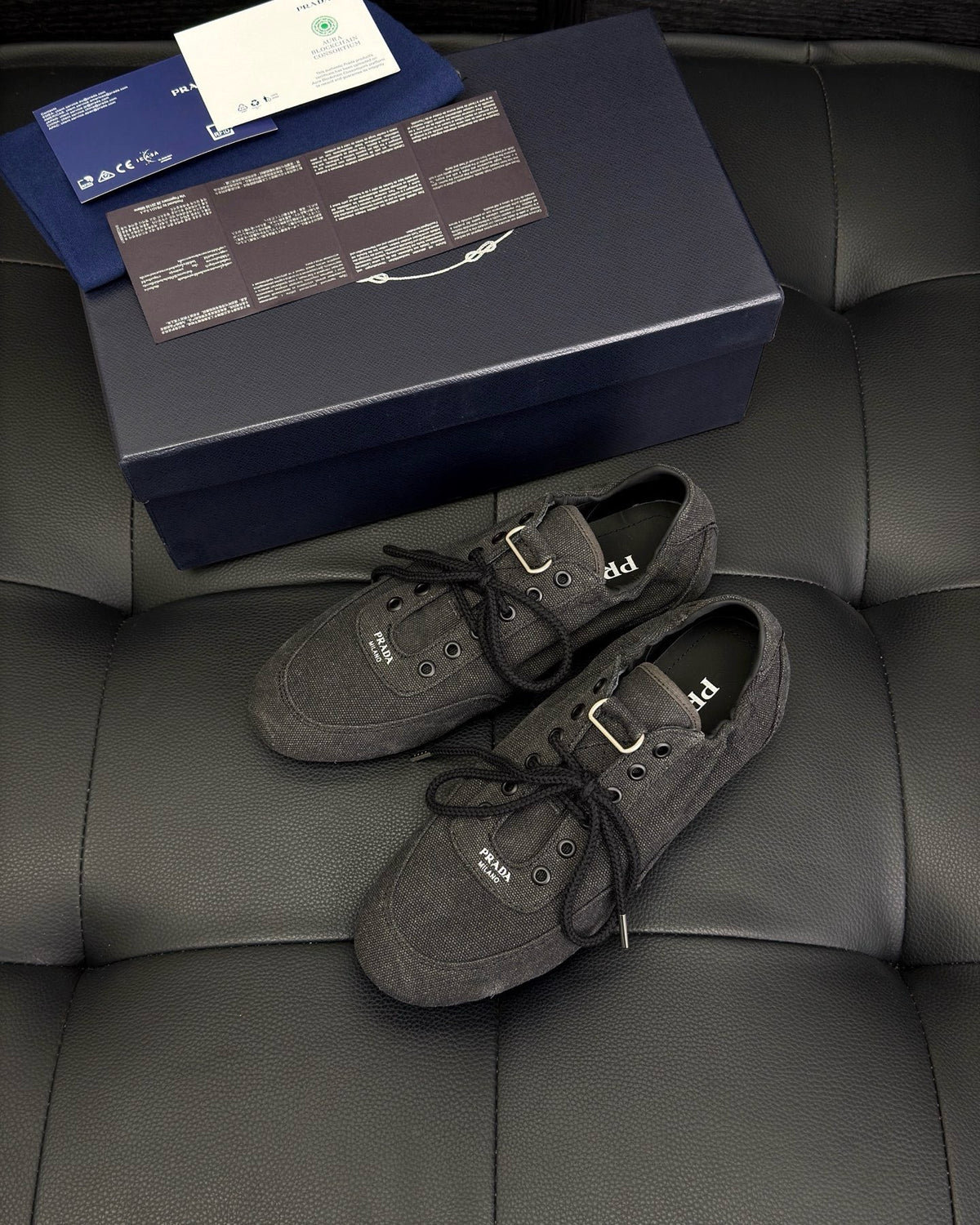 Dark grey and Light Brown Shoes