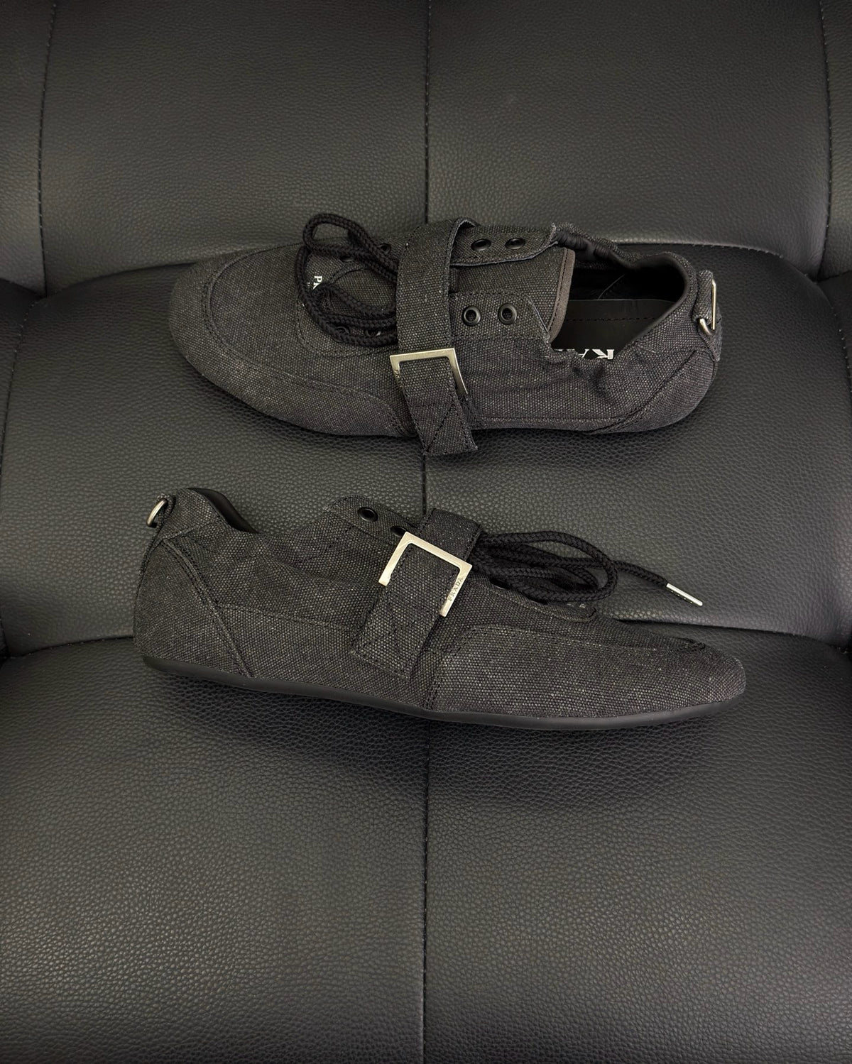 Dark grey and Light Brown Shoes