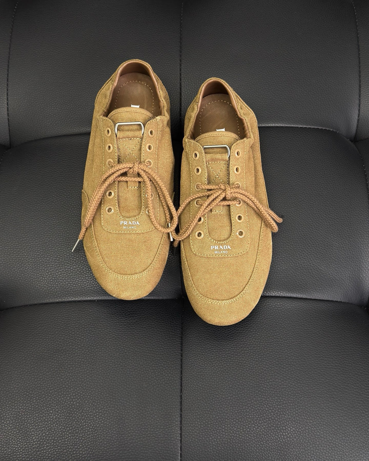 Dark grey and Light Brown Shoes