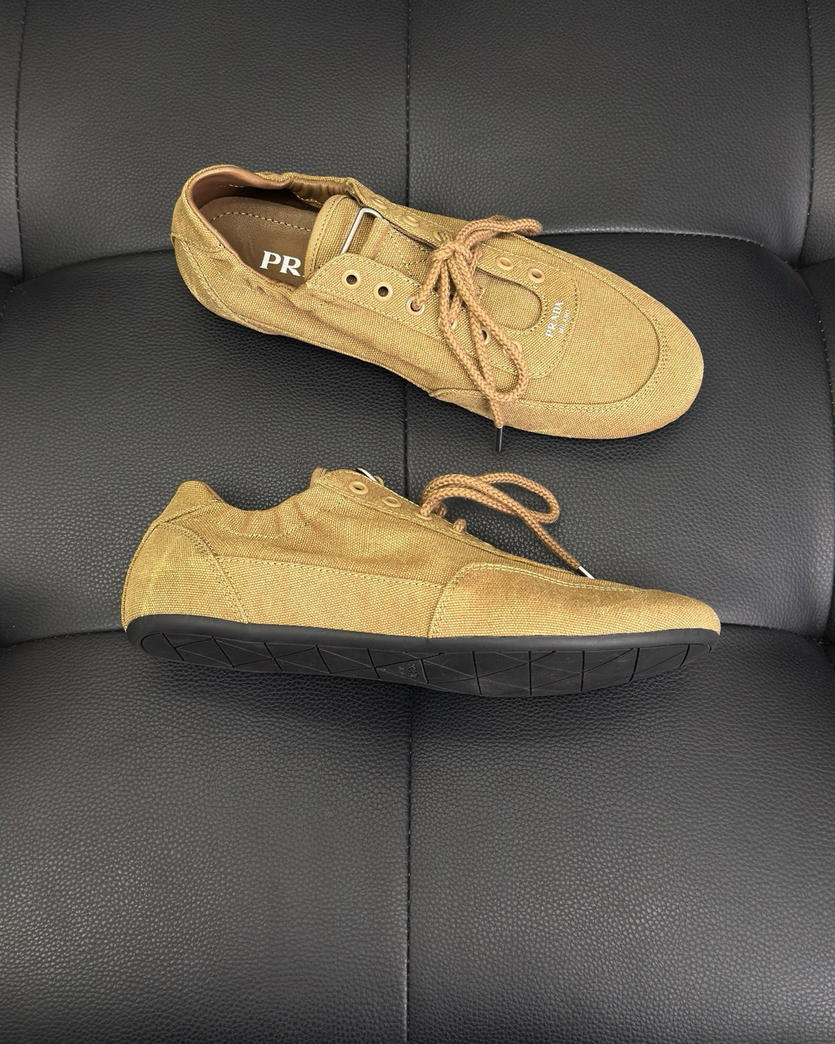 Dark grey and Light Brown Shoes