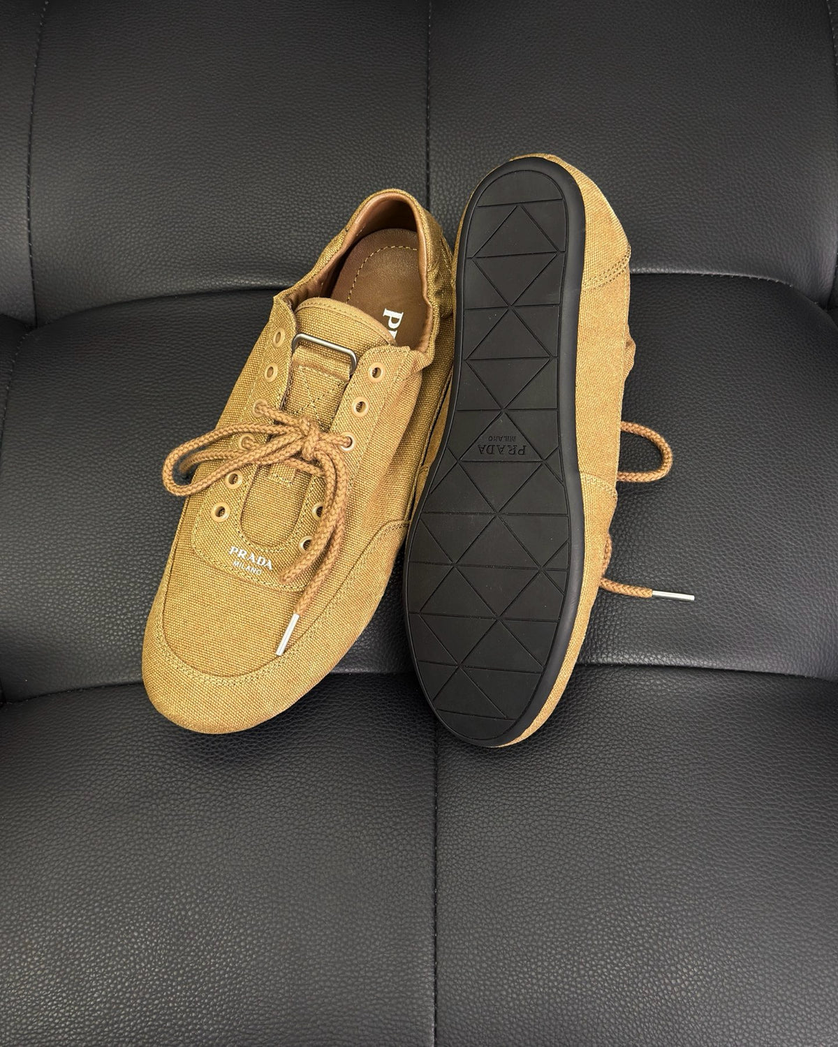 Dark grey and Light Brown Shoes