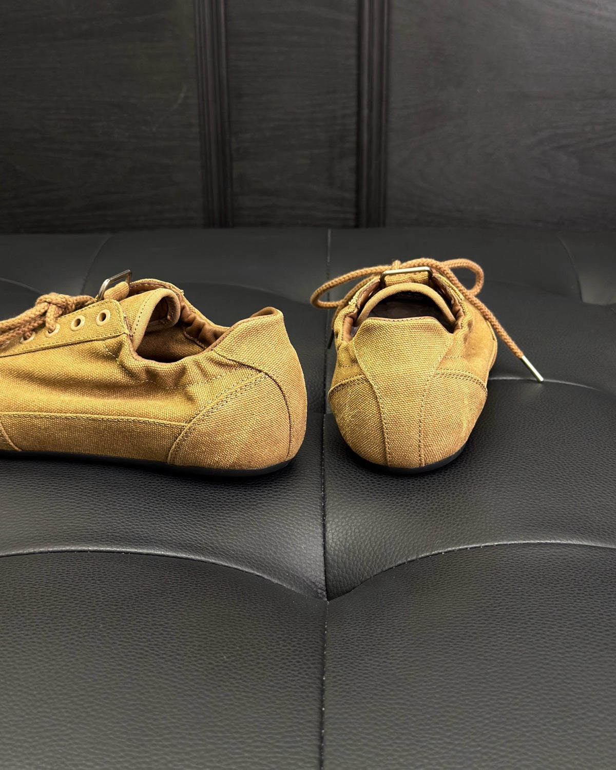 Dark grey and Light Brown Shoes