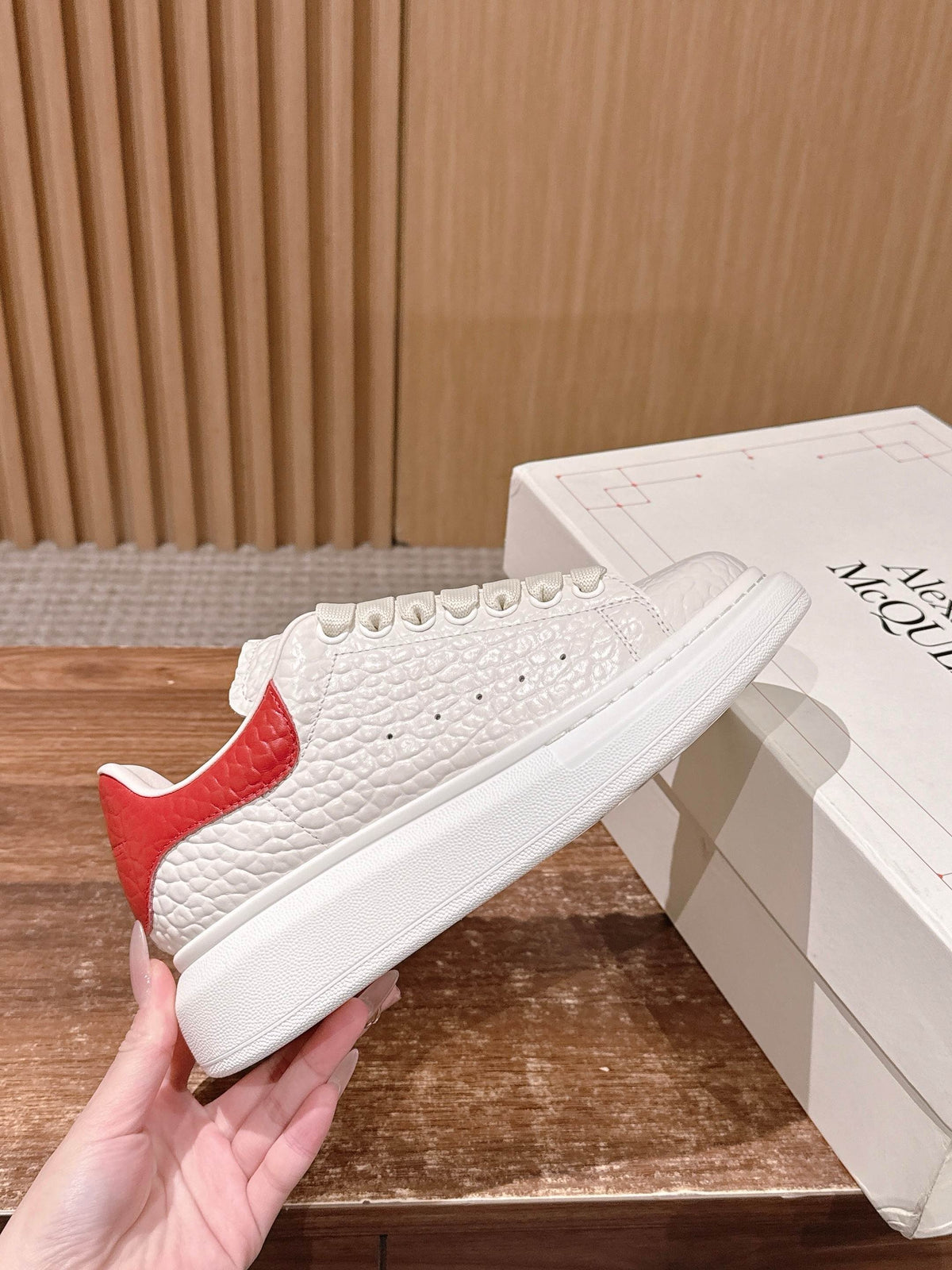 White red and White blue Shoes