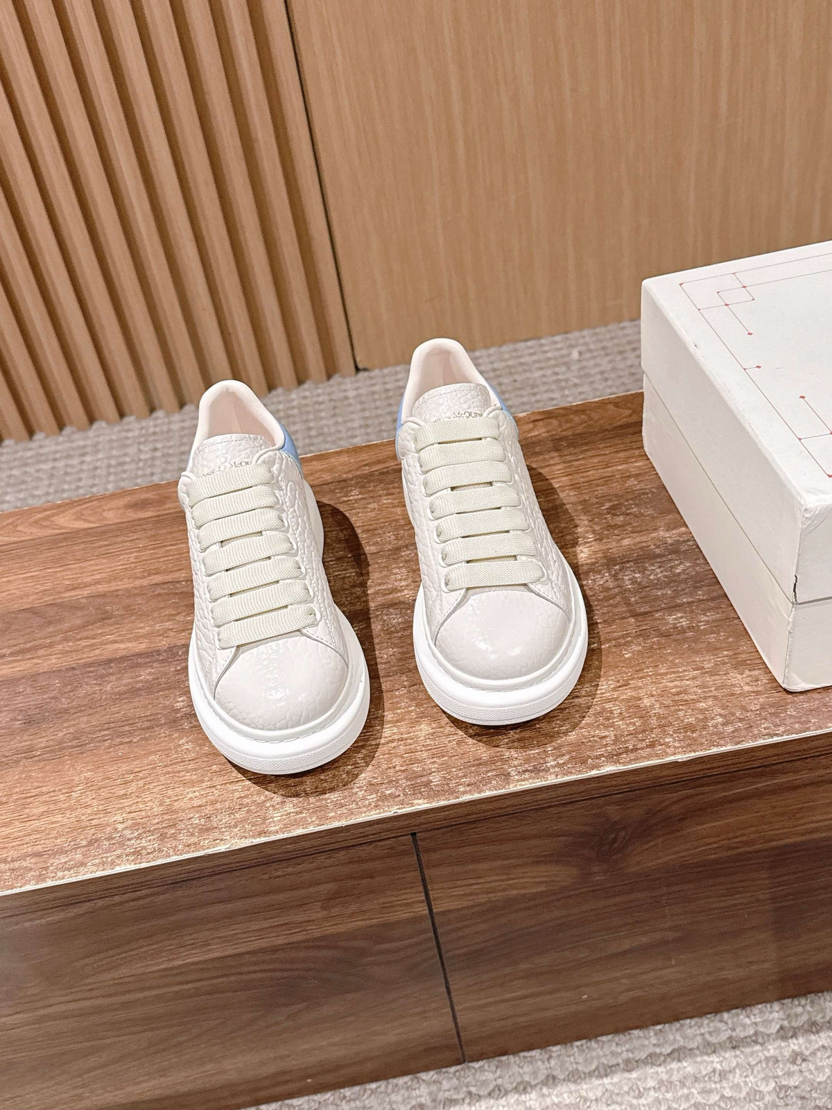 White red and White blue Shoes