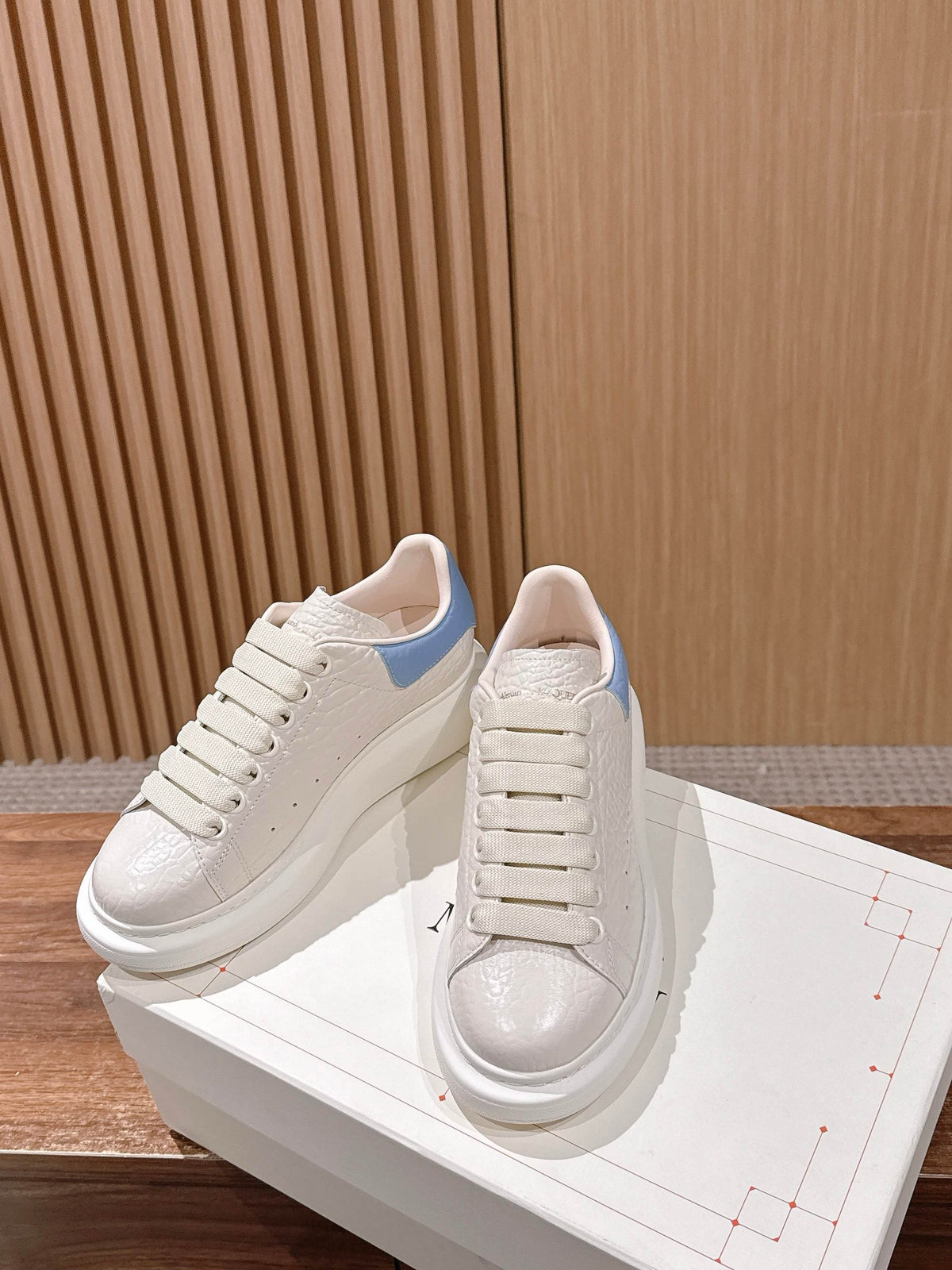 White red and White blue Shoes
