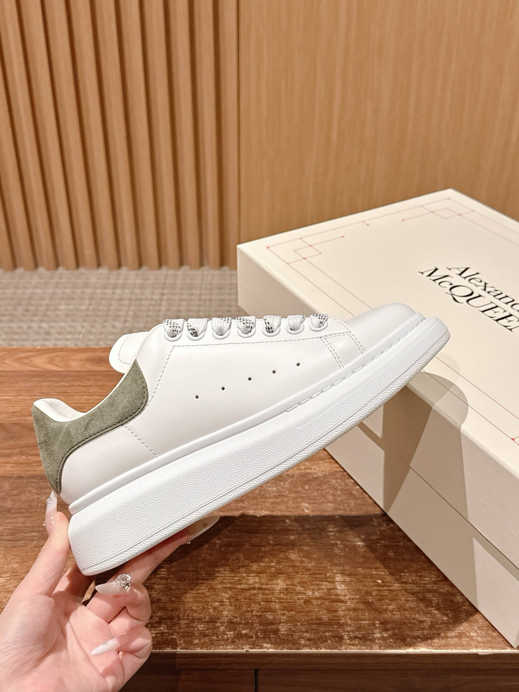 White olive green Shoes