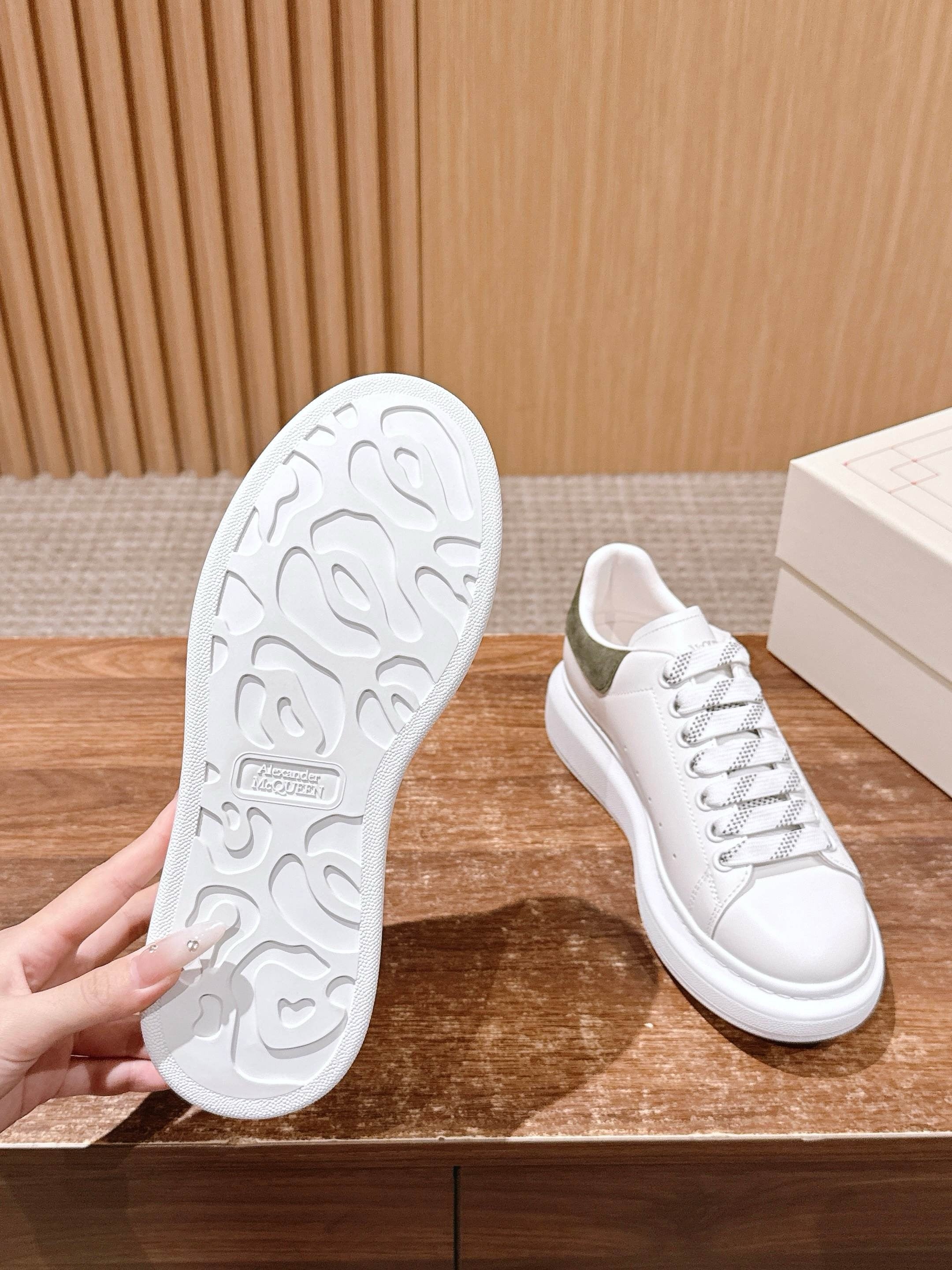 White olive green Shoes