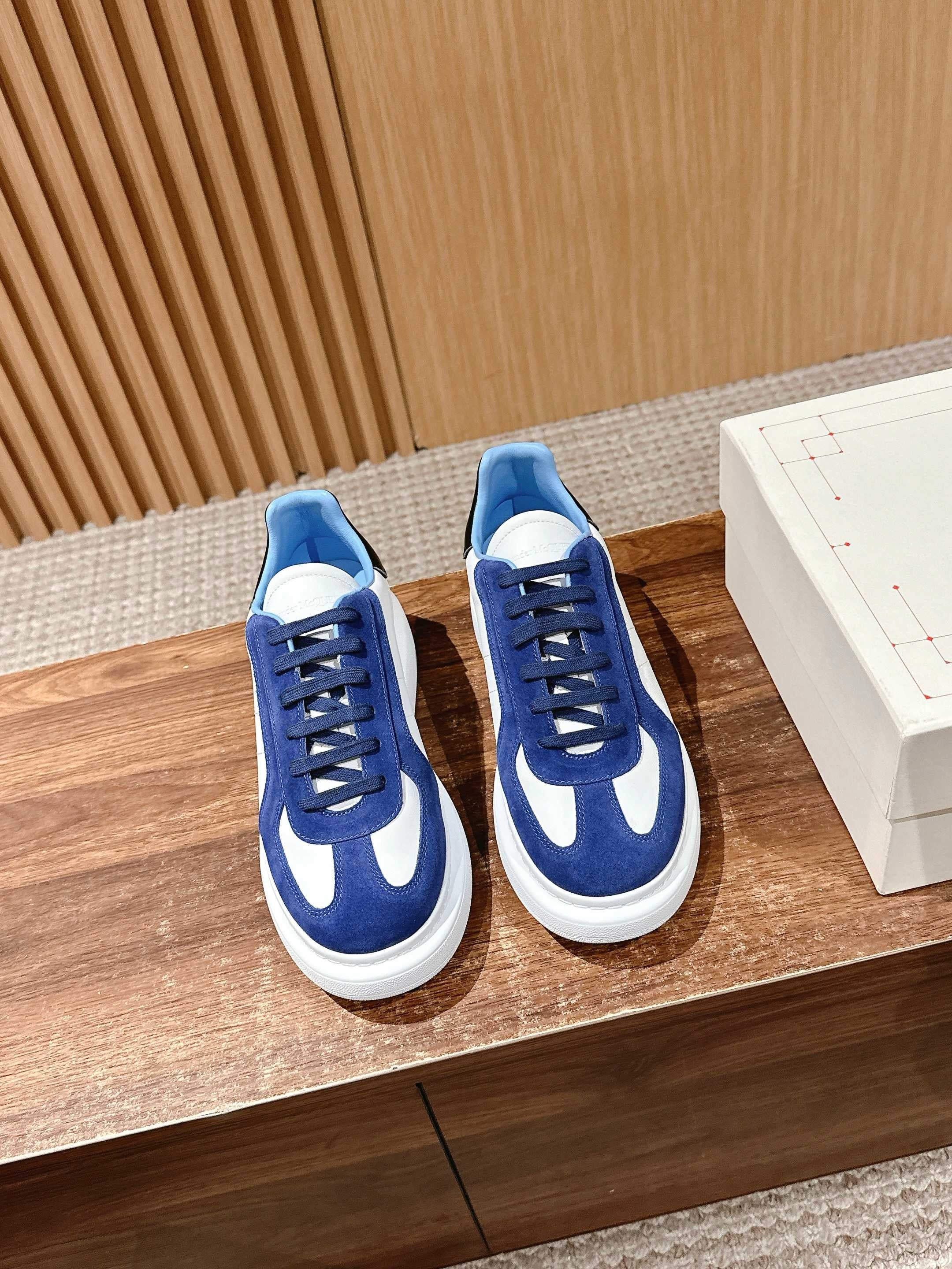 Blue white and Brown black Shoes