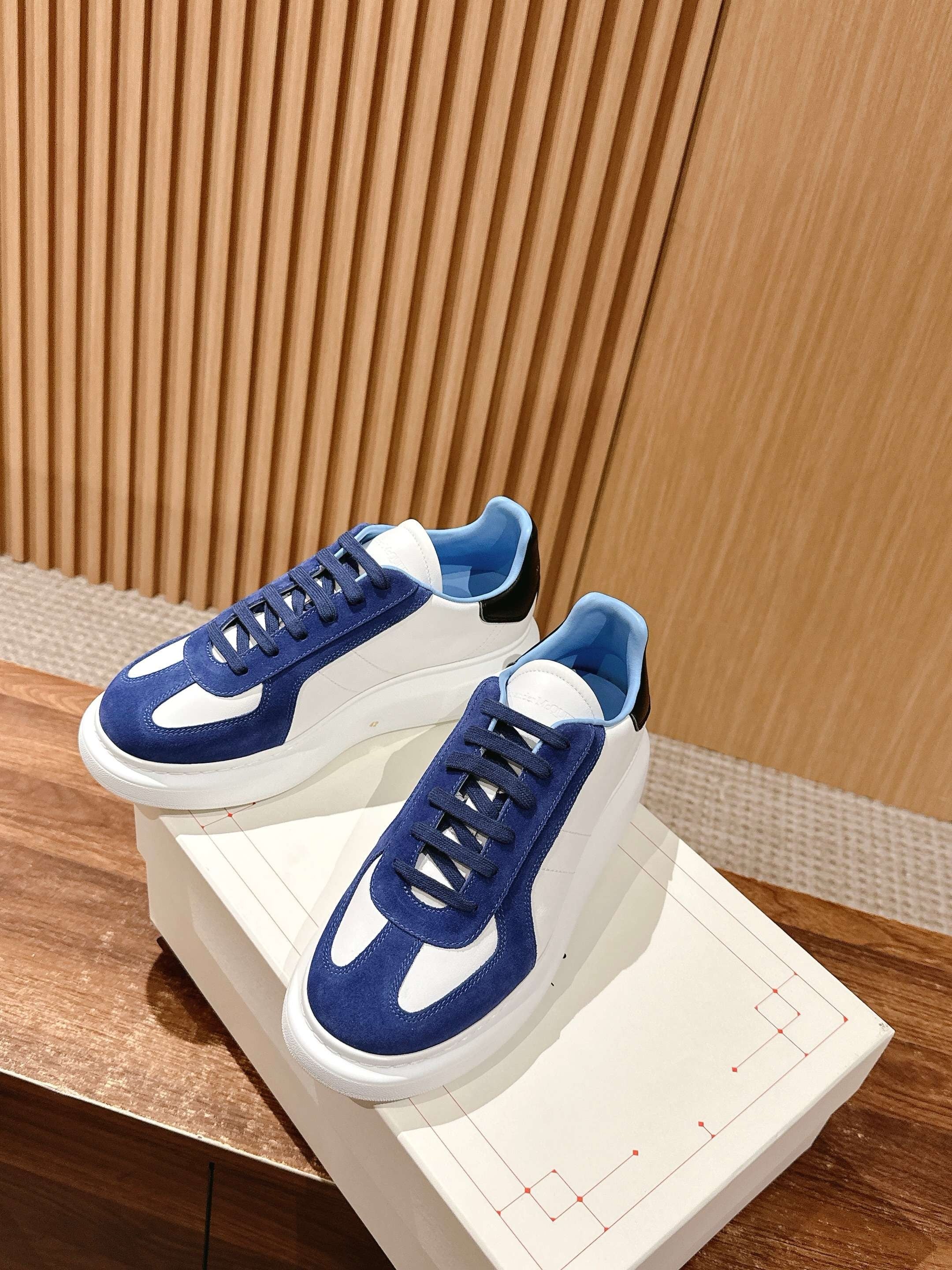 Blue white and Brown black Shoes