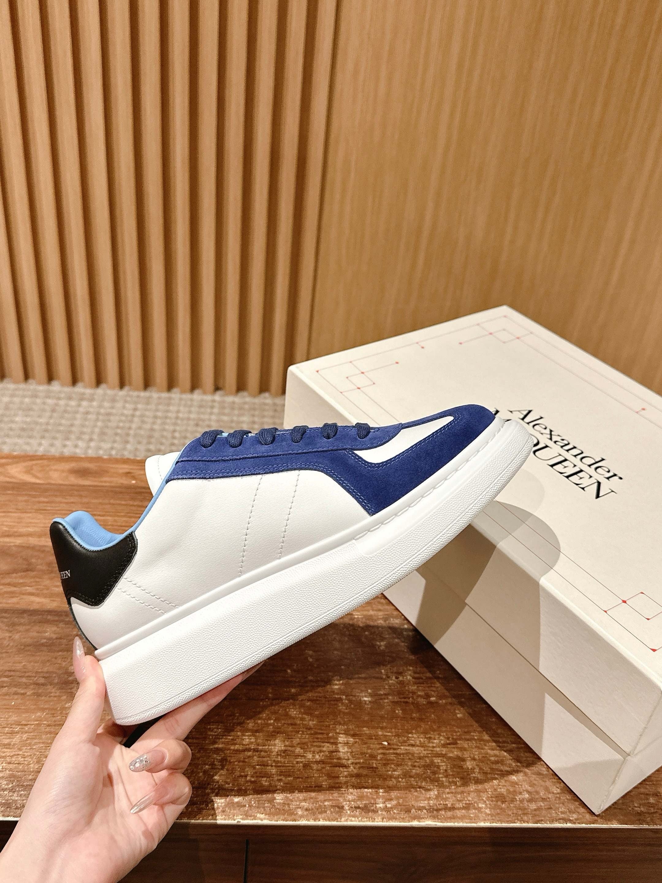 Blue white and Brown black Shoes