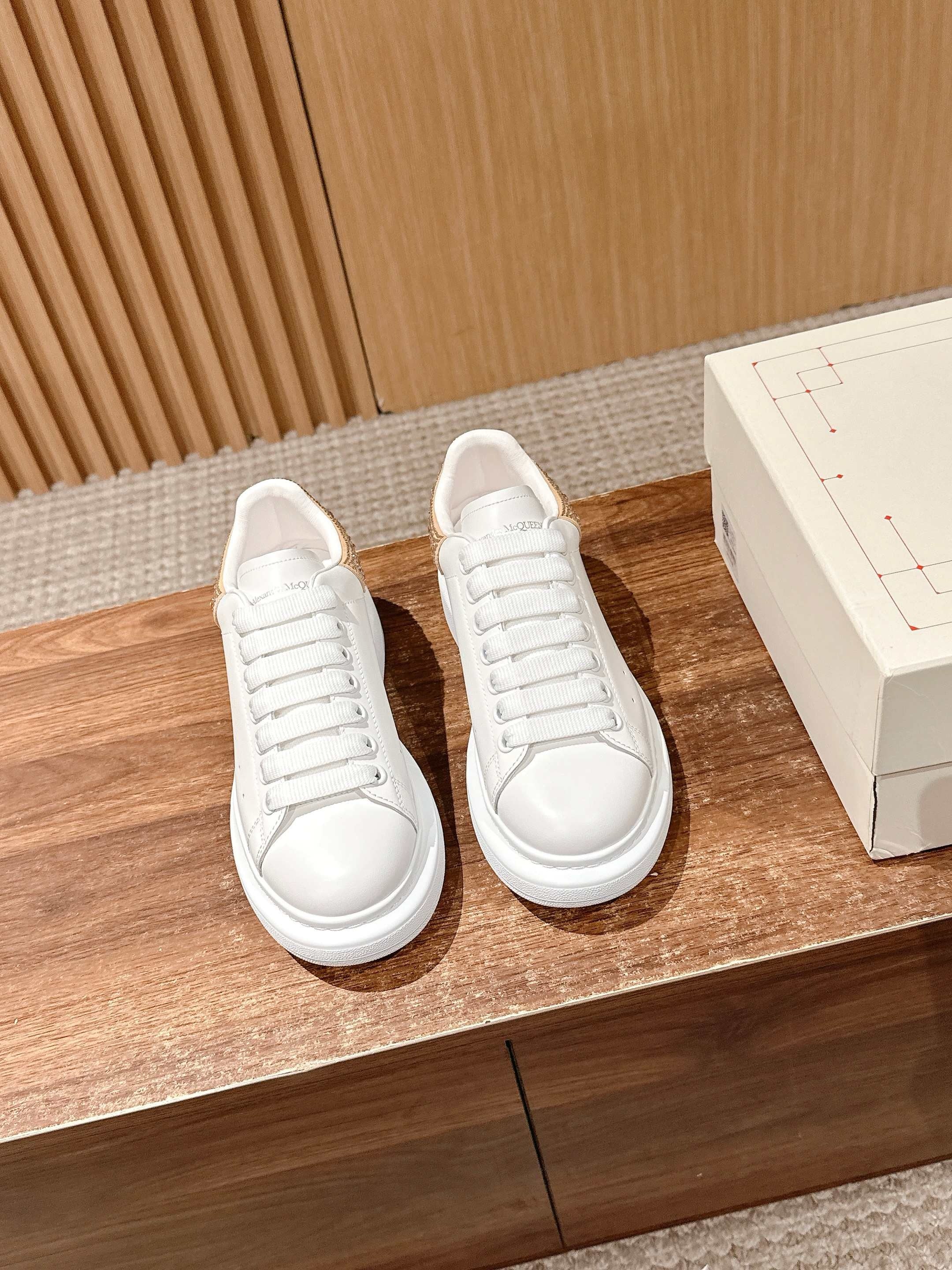 Cream white brown Shoes