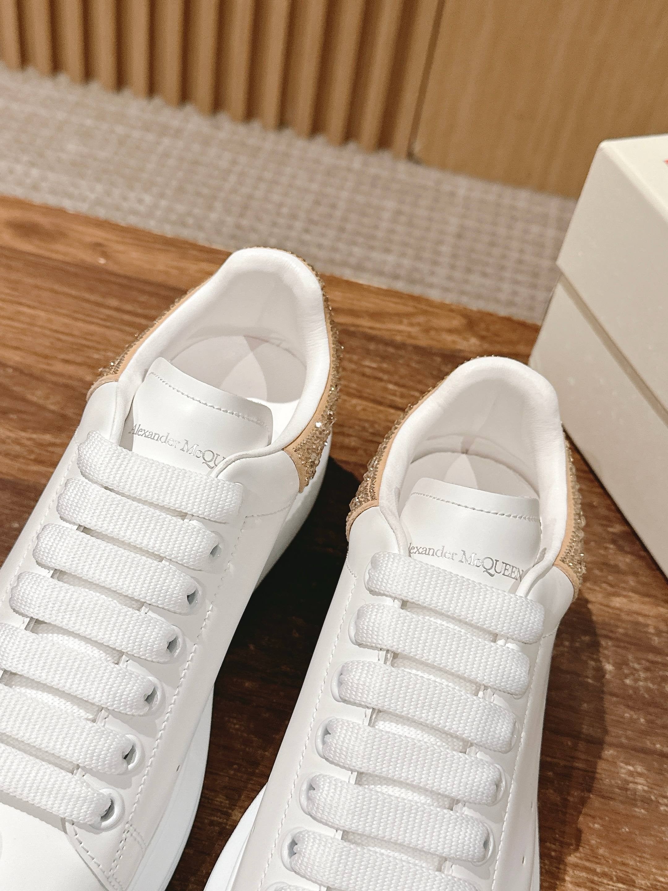 Cream white brown Shoes