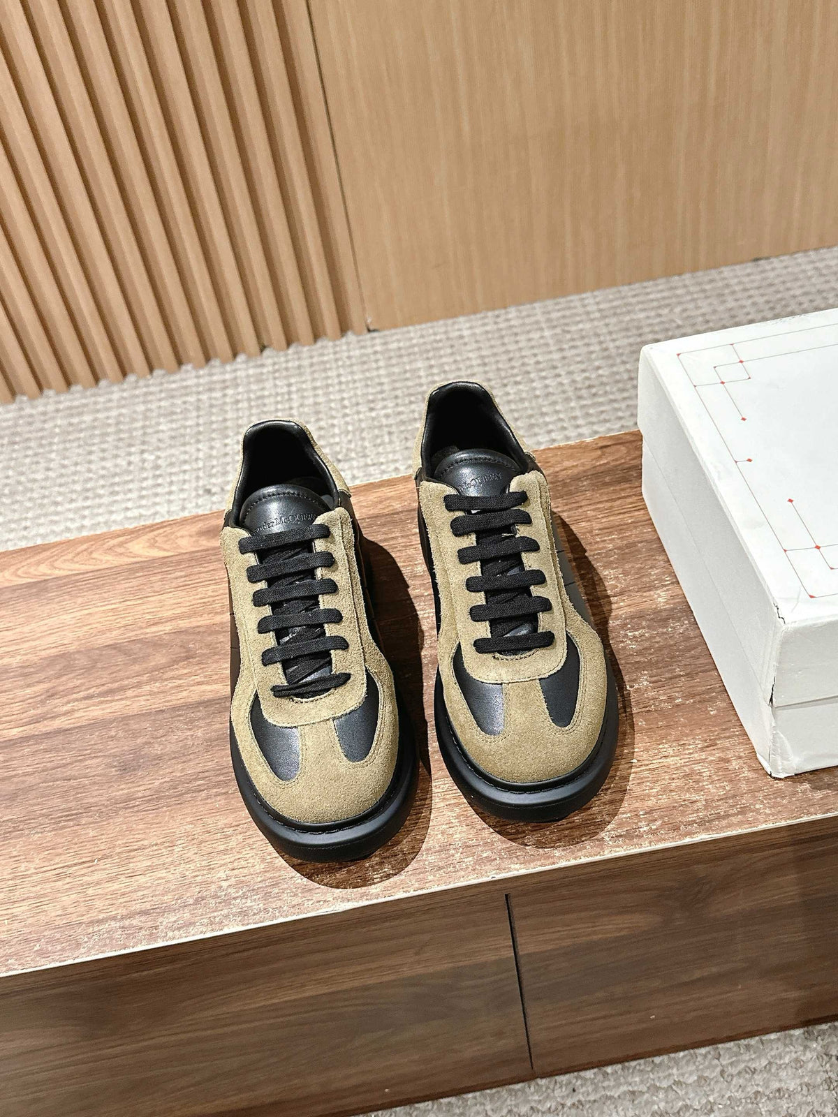 White blue and Brown black Shoes