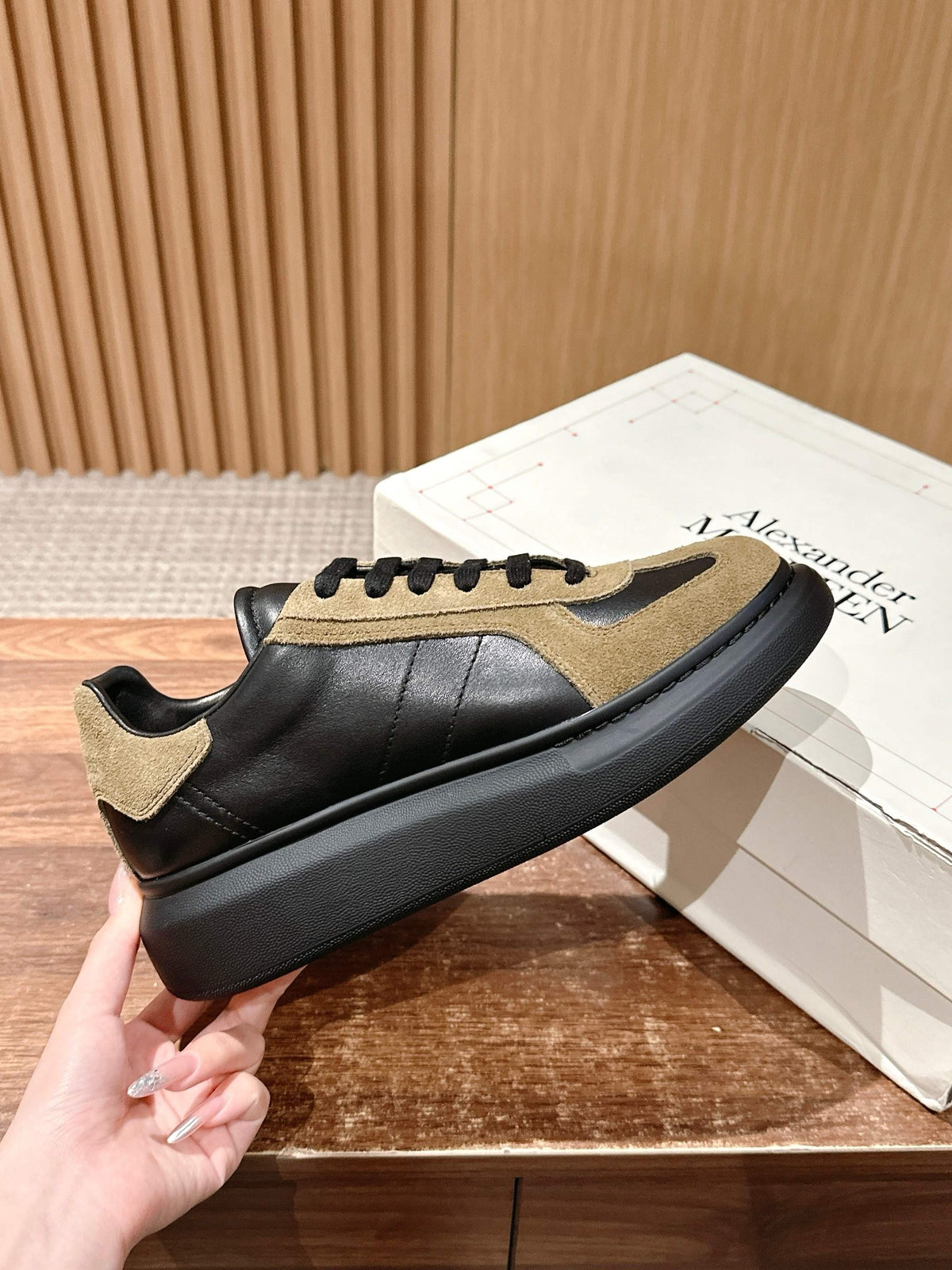 White blue and Brown black Shoes