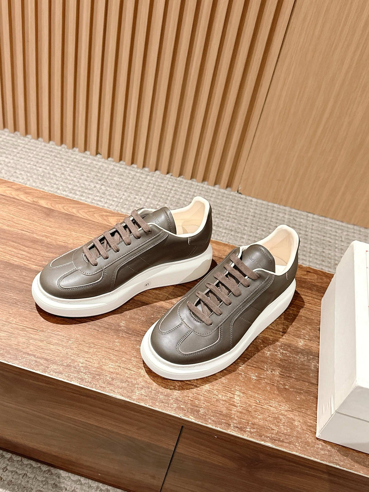 White dark brown Shoes