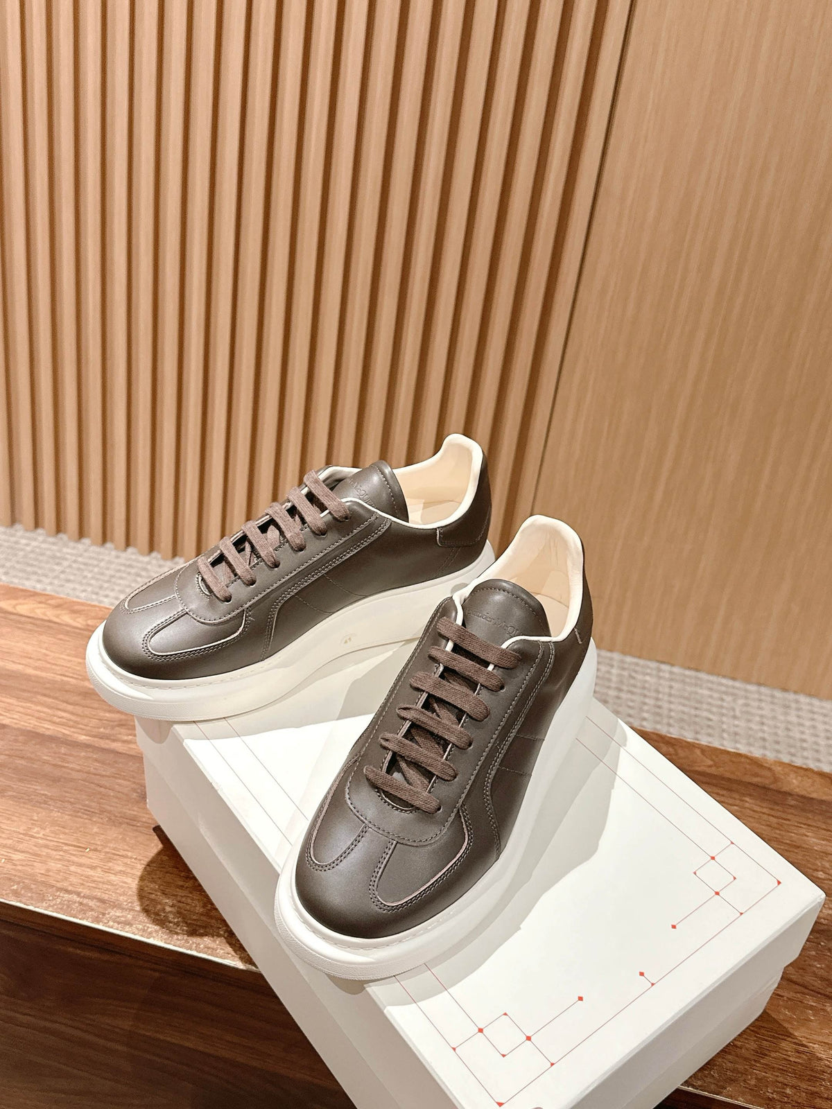 White dark brown Shoes