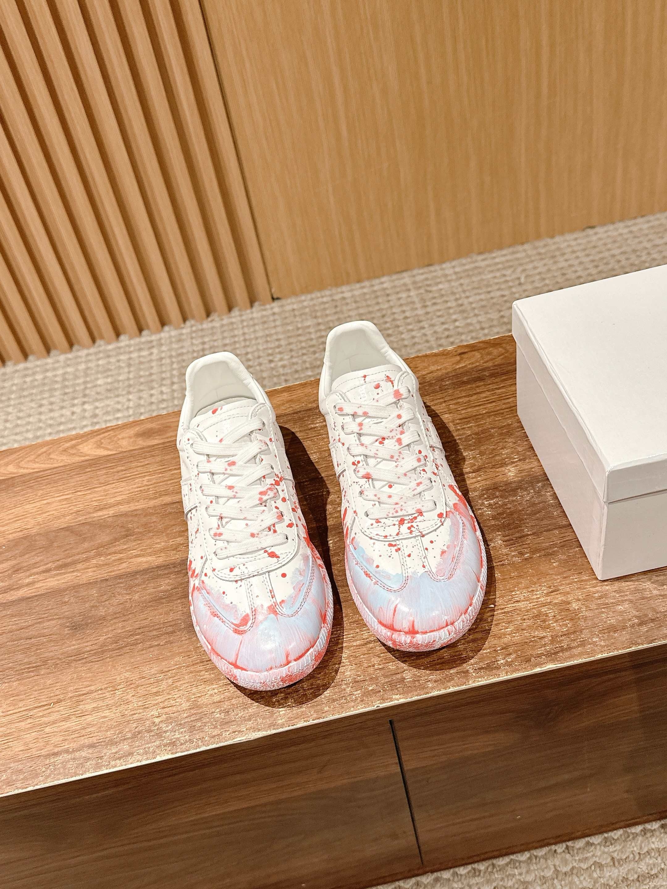 Black white and Paint drop Shoes