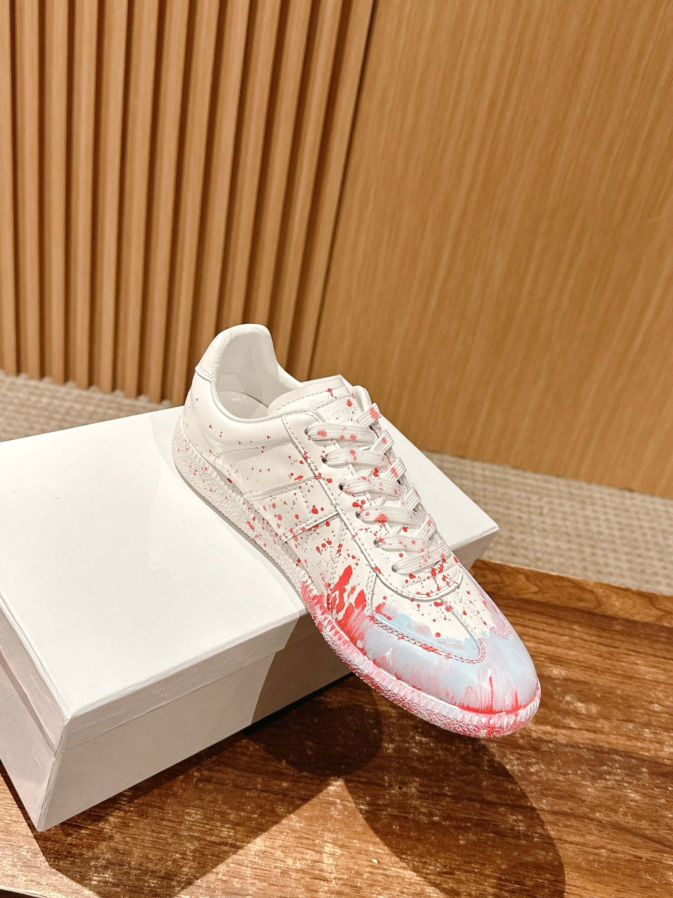 Black white and Paint drop Shoes