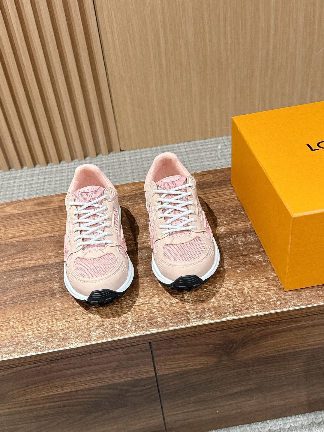 Pink white and Grey white Shoes
