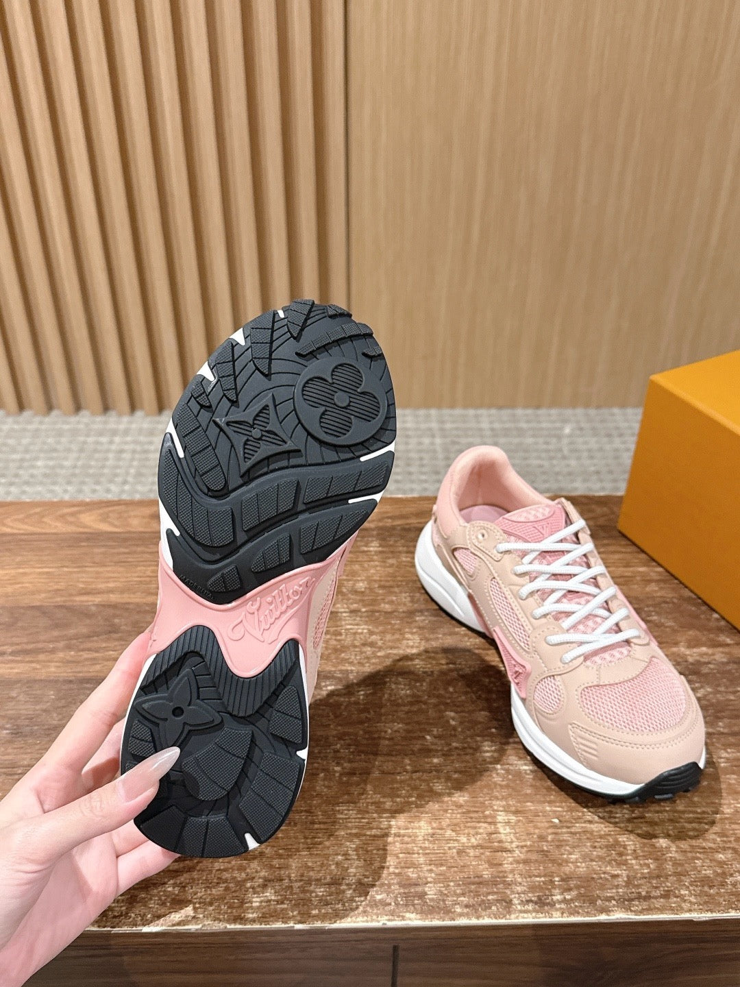 Pink white and Grey white Shoes