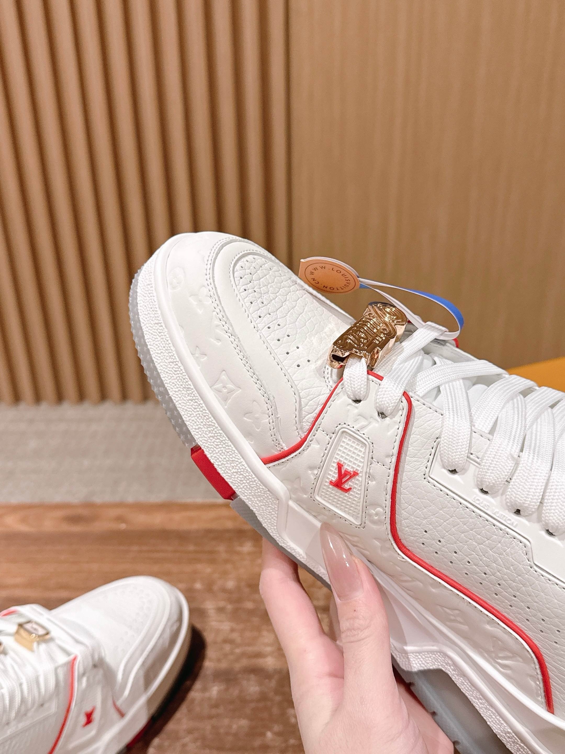 White grey and White red Shoes