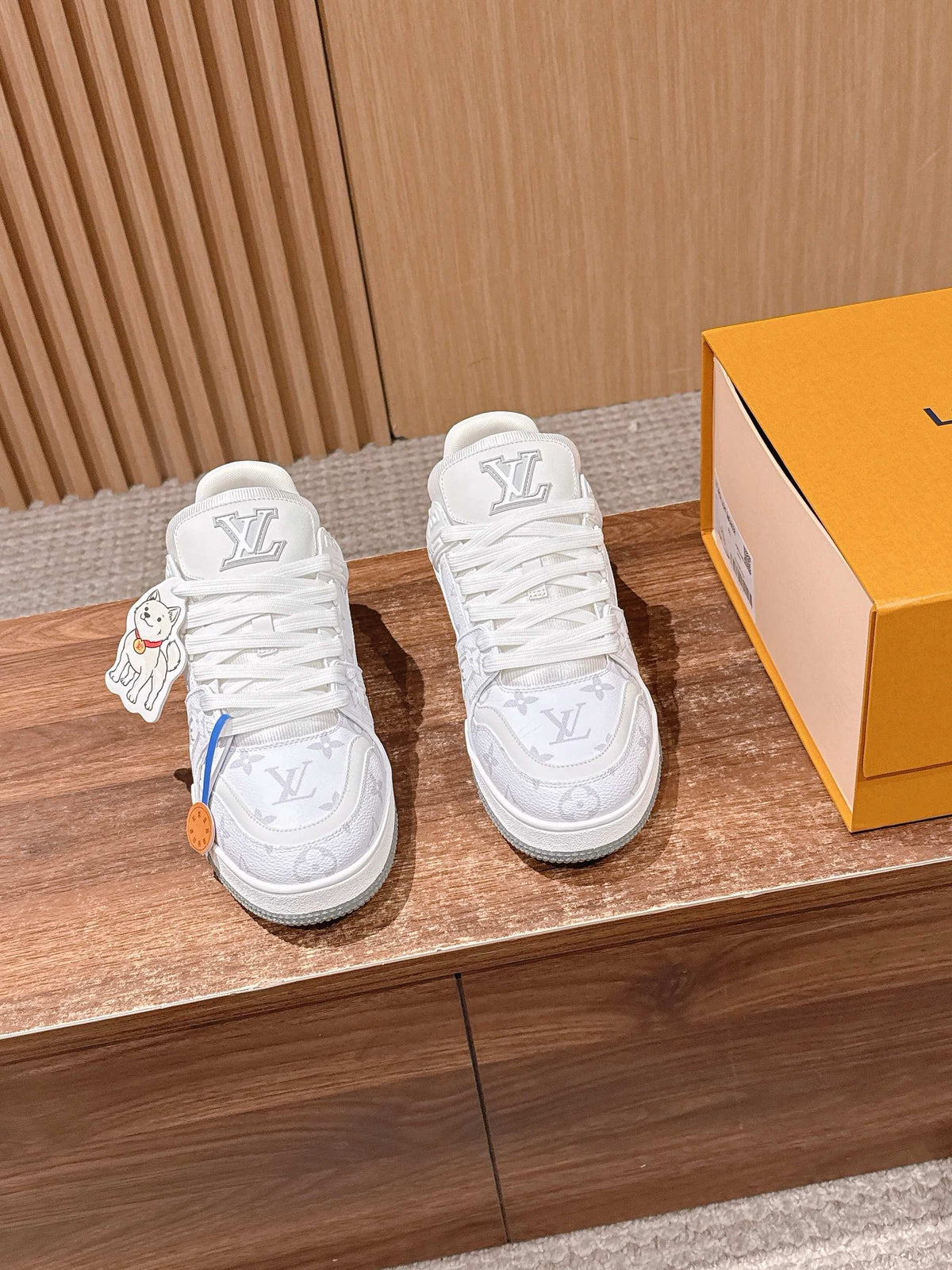 White grey and White brown Shoes