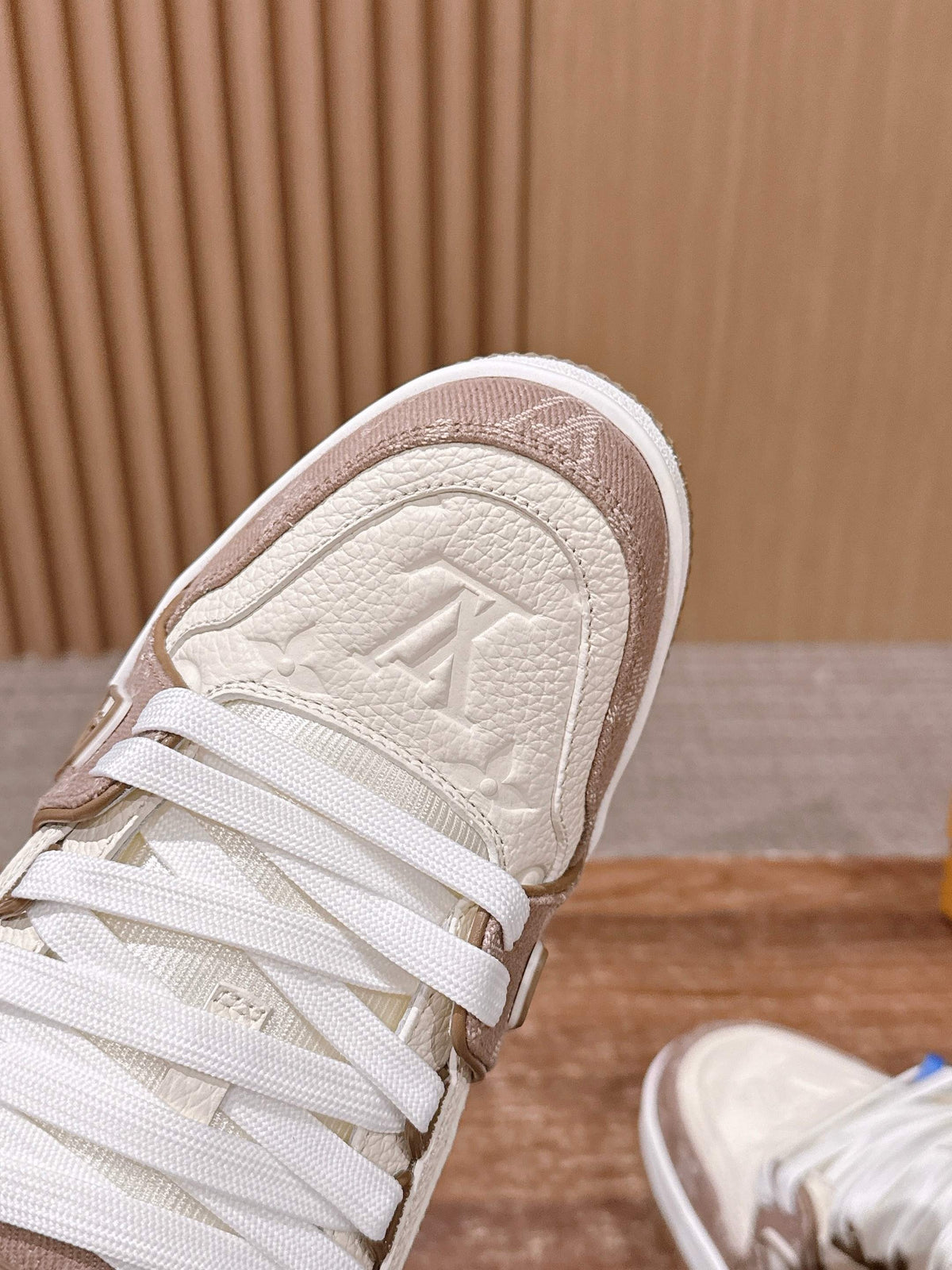 White grey and White brown Shoes