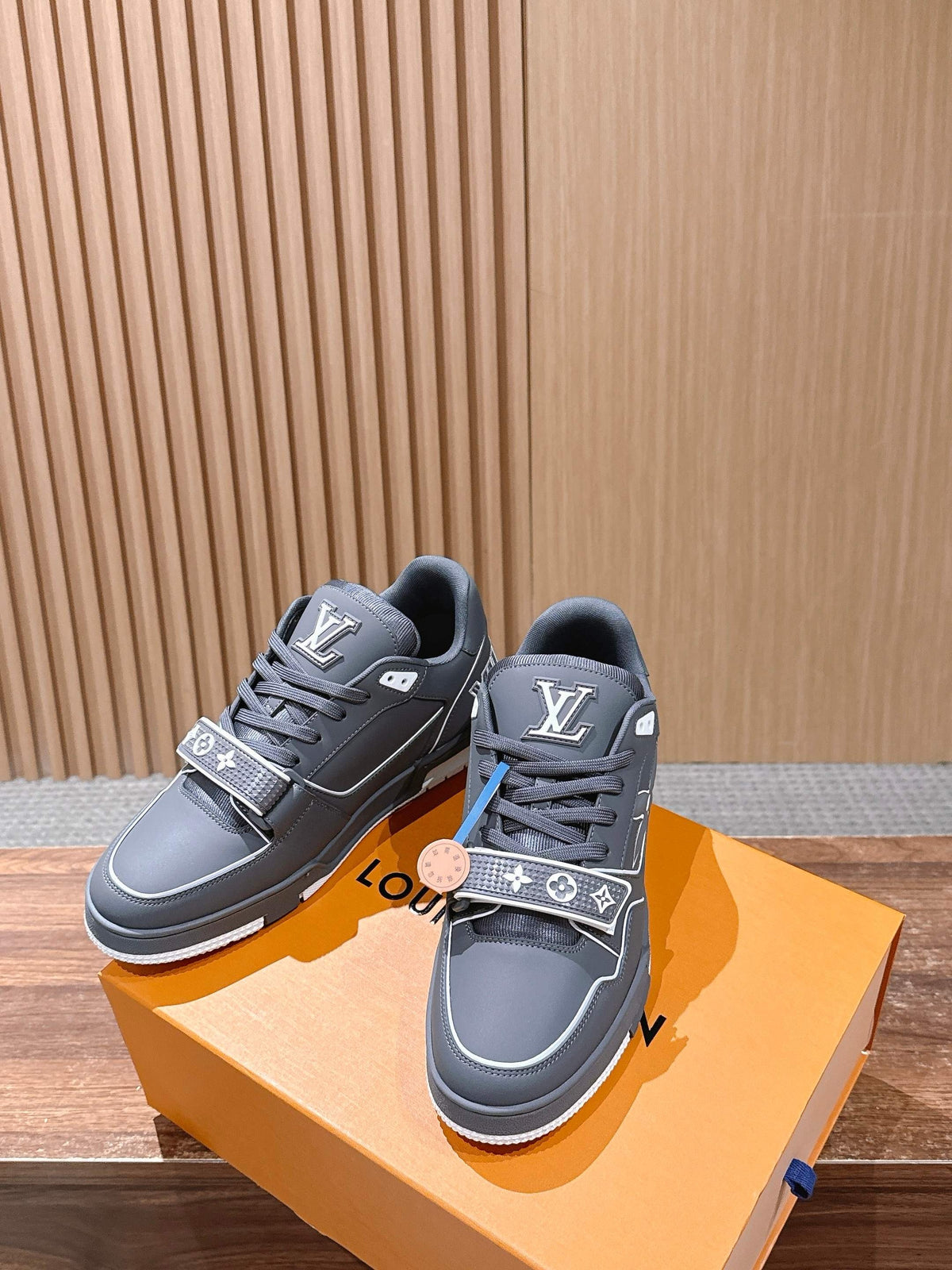 Grey and Black Shoes