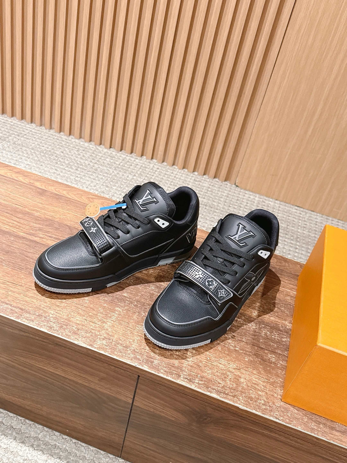 Grey and Black Shoes