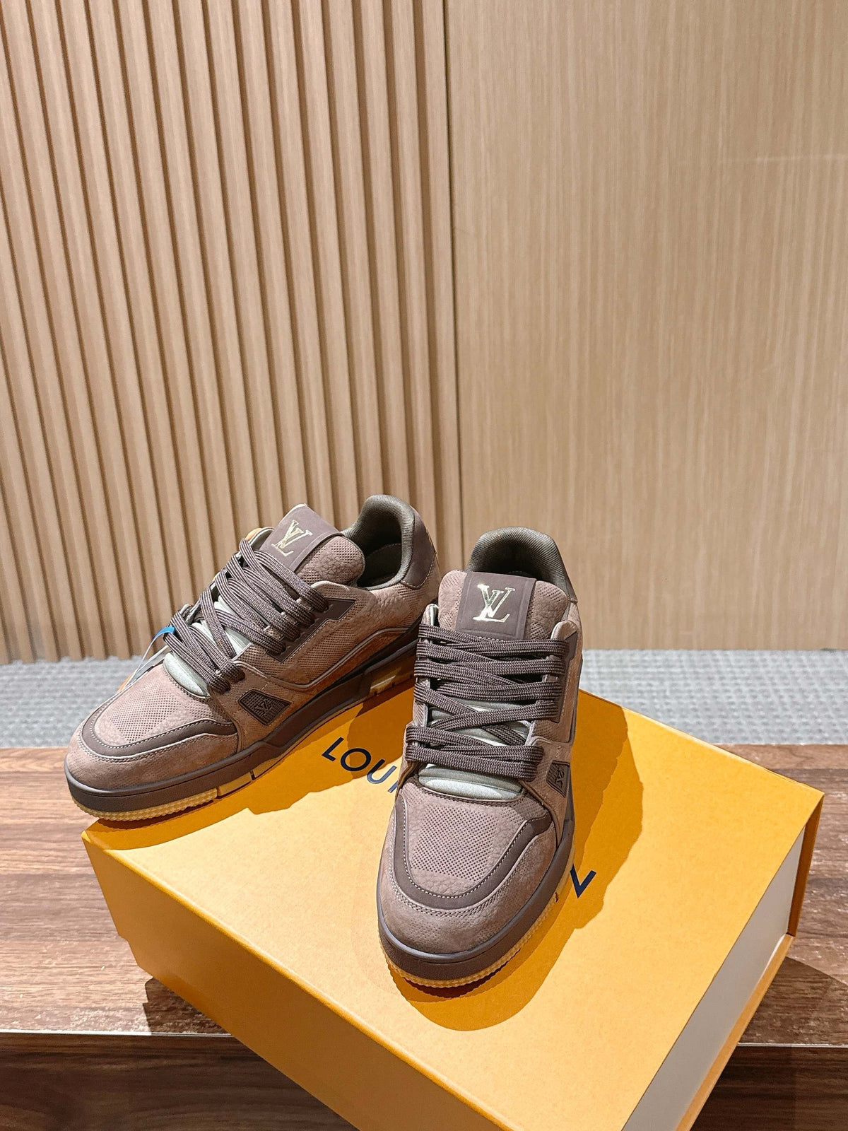 Grey and Brown grey Shoes