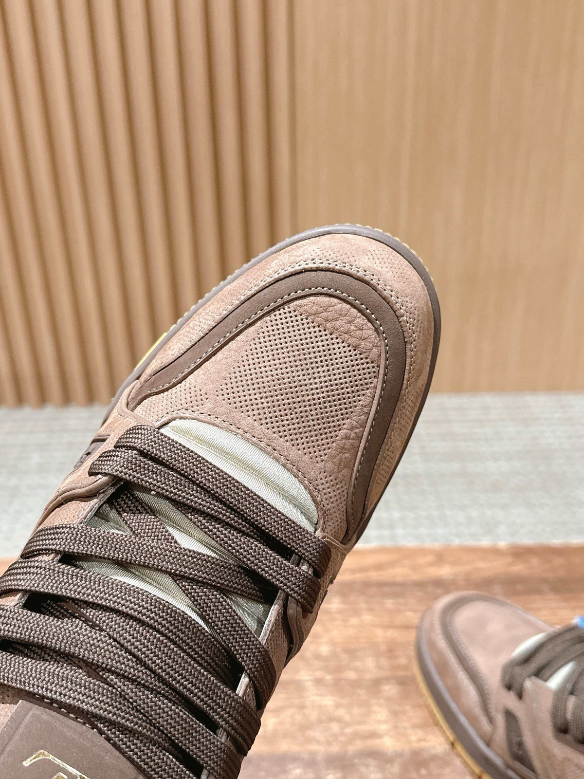 Grey and Brown grey Shoes