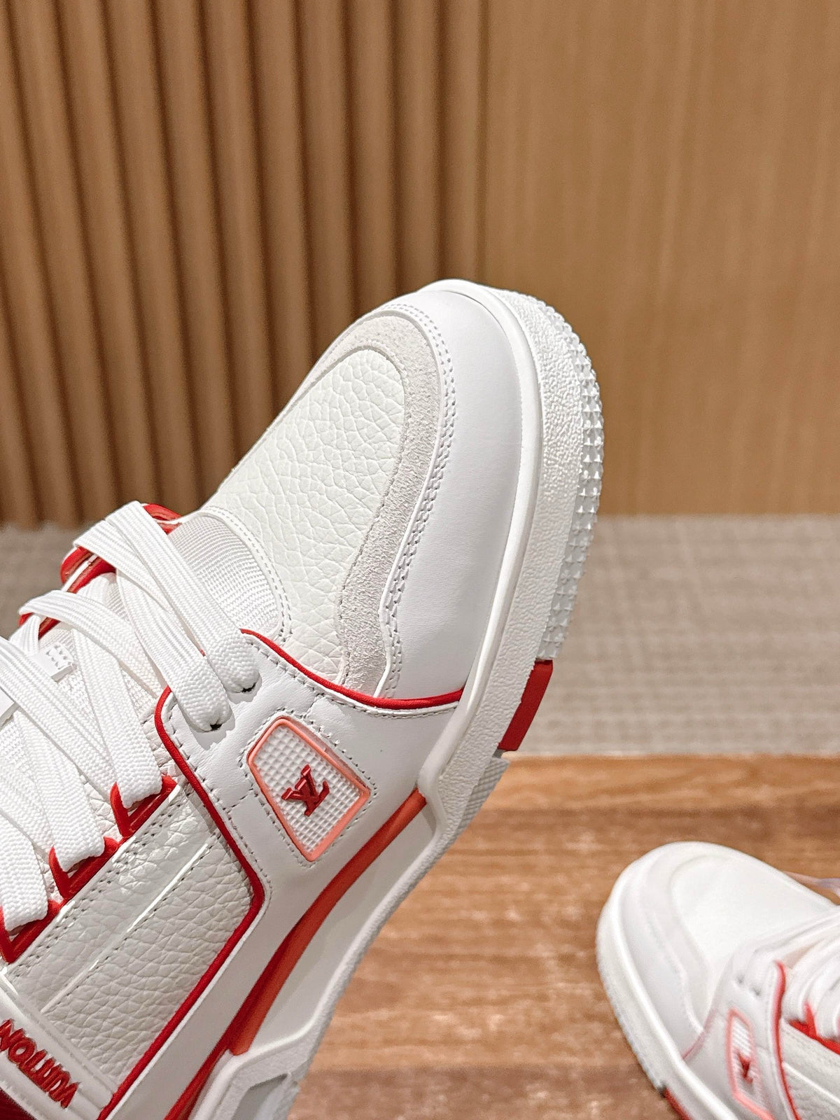 White red, White black, White green and White blue shoes