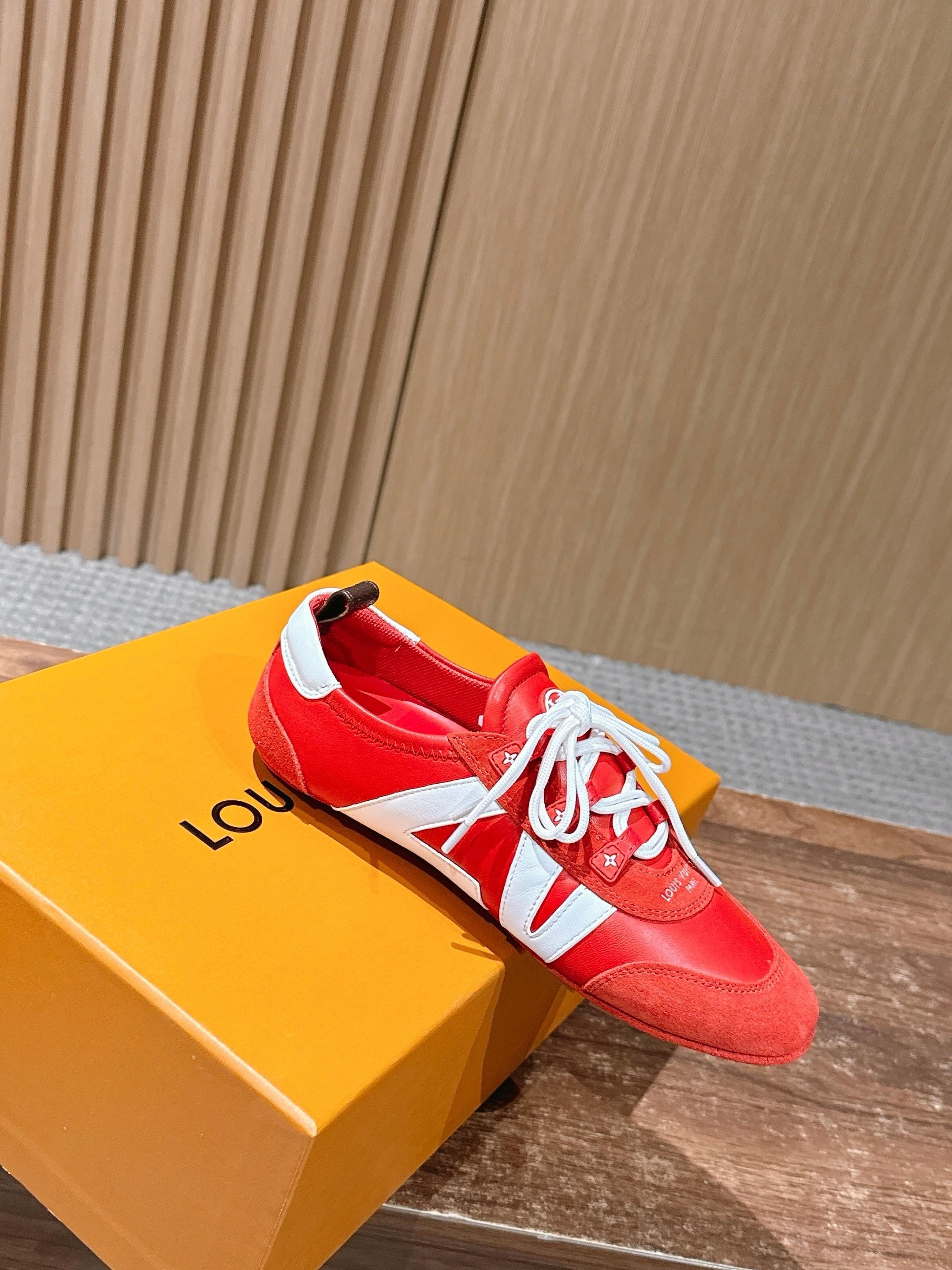 Red and White Shoes